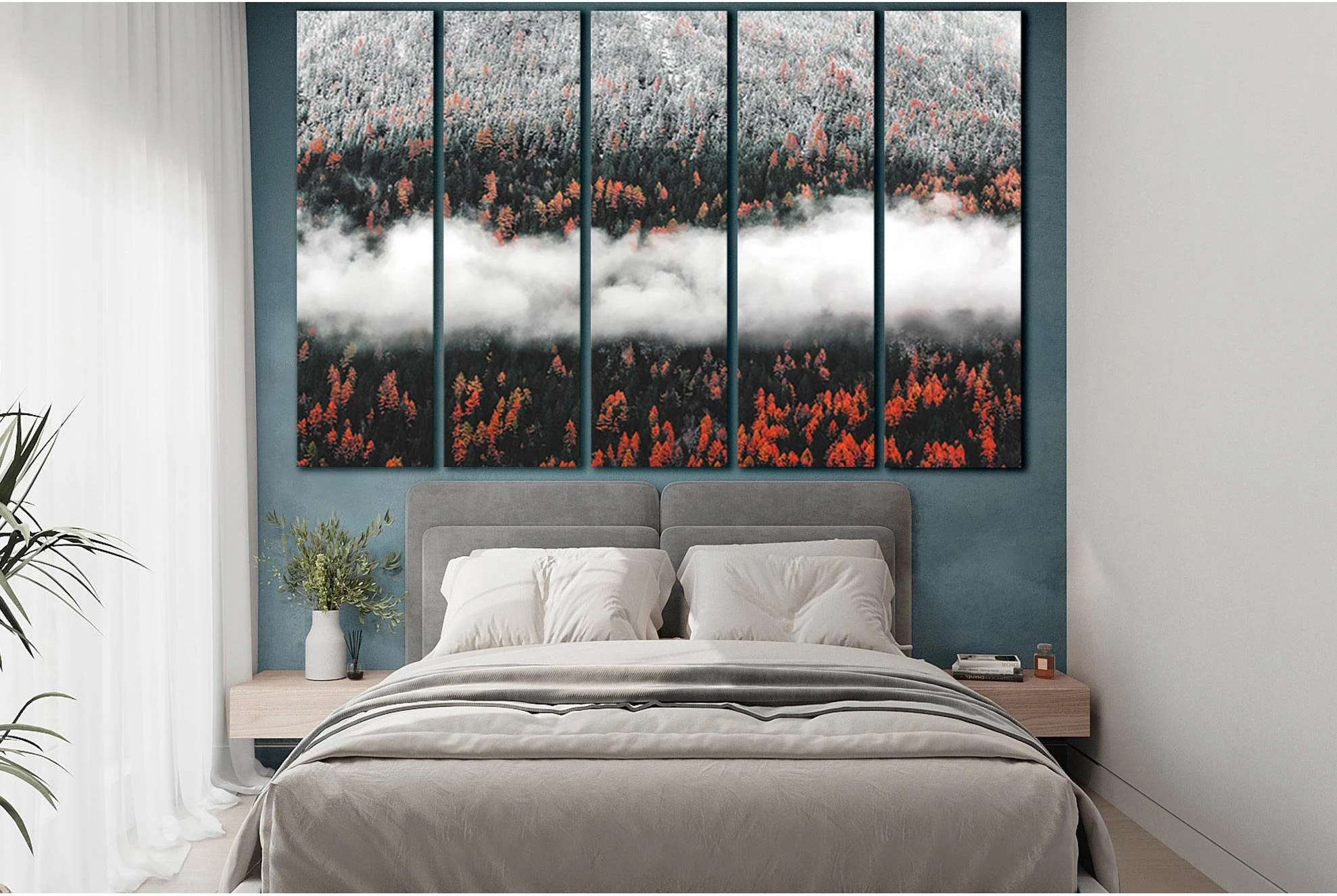 Autumn Forest Landscape №SL1484 Ready to Hang Canvas Print - Zellart Canvas Prints 0new, ALL_Products, AUTUMN WALL ART