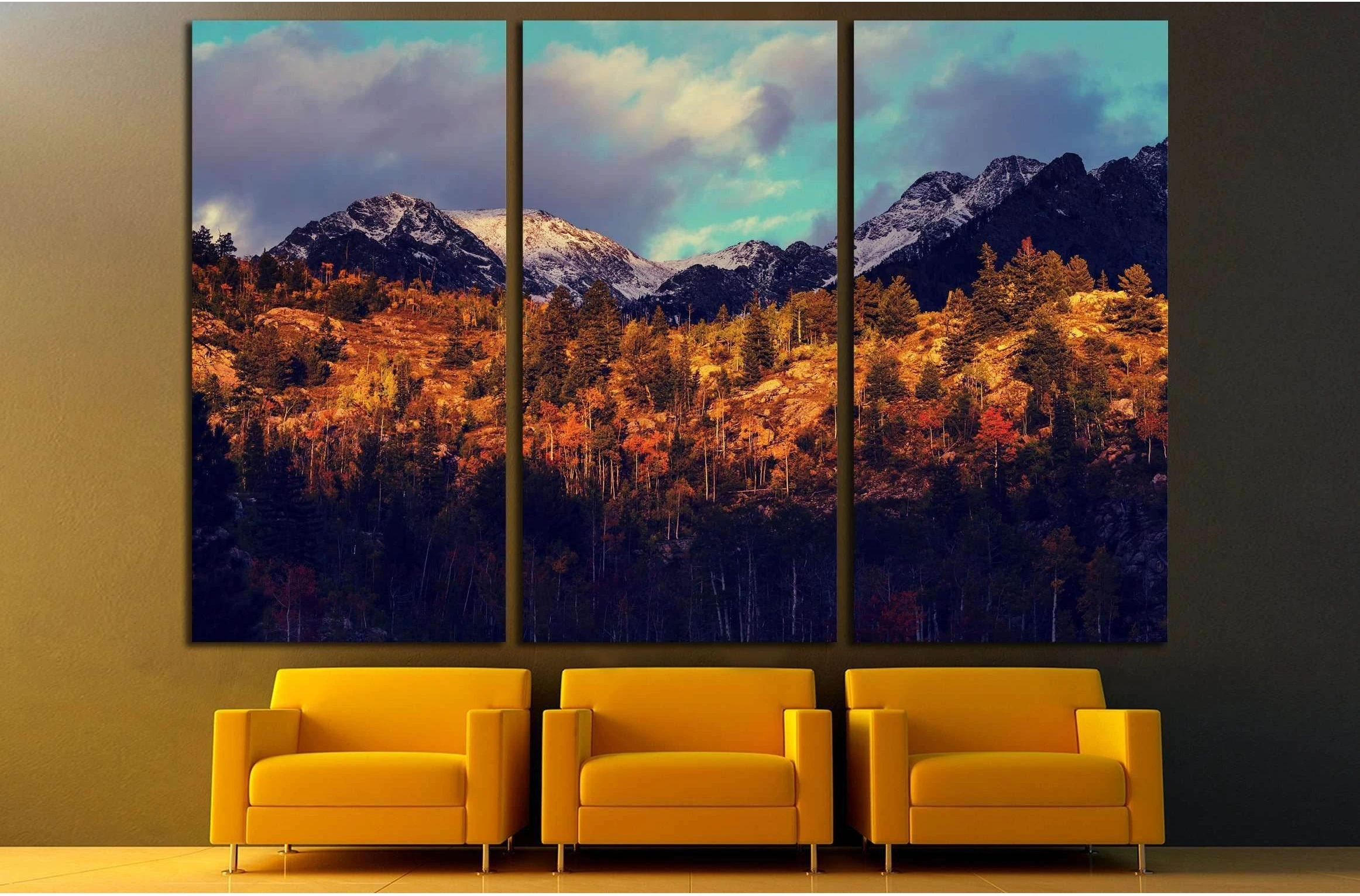 Autumn in Colorado mountains №3136 Ready to Hang Canvas Print - Zellart Canvas Prints ALL_Products, s-3136