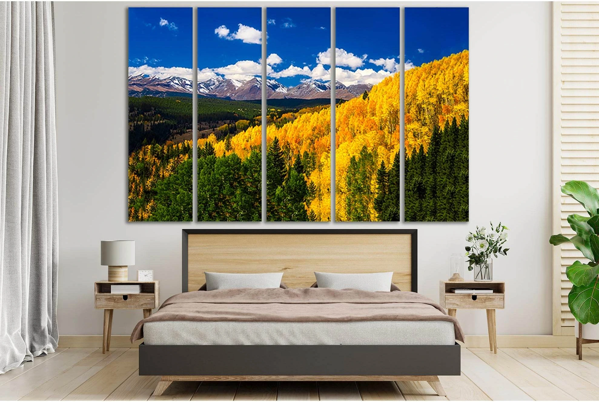 Autumn Mountains In Season Fall №SL658 Ready to Hang Canvas Print - Zellart Canvas Prints 0new, ALL_Products, Autumn Wall Art
