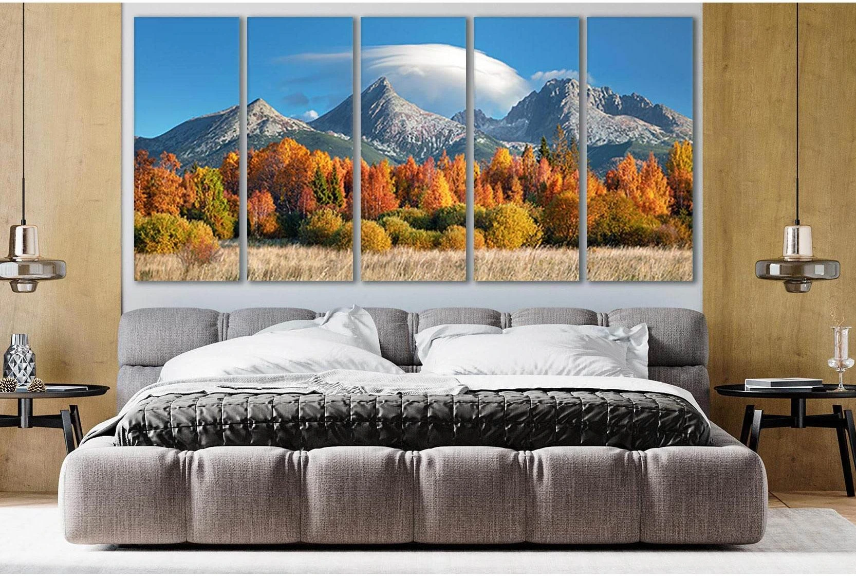Autumn View On High Tatras Mountains №SL619 Ready to Hang Canvas Print - Zellart Canvas Prints 0new, ALL_Products, Autumn Wall Art, Mountains Wall Art