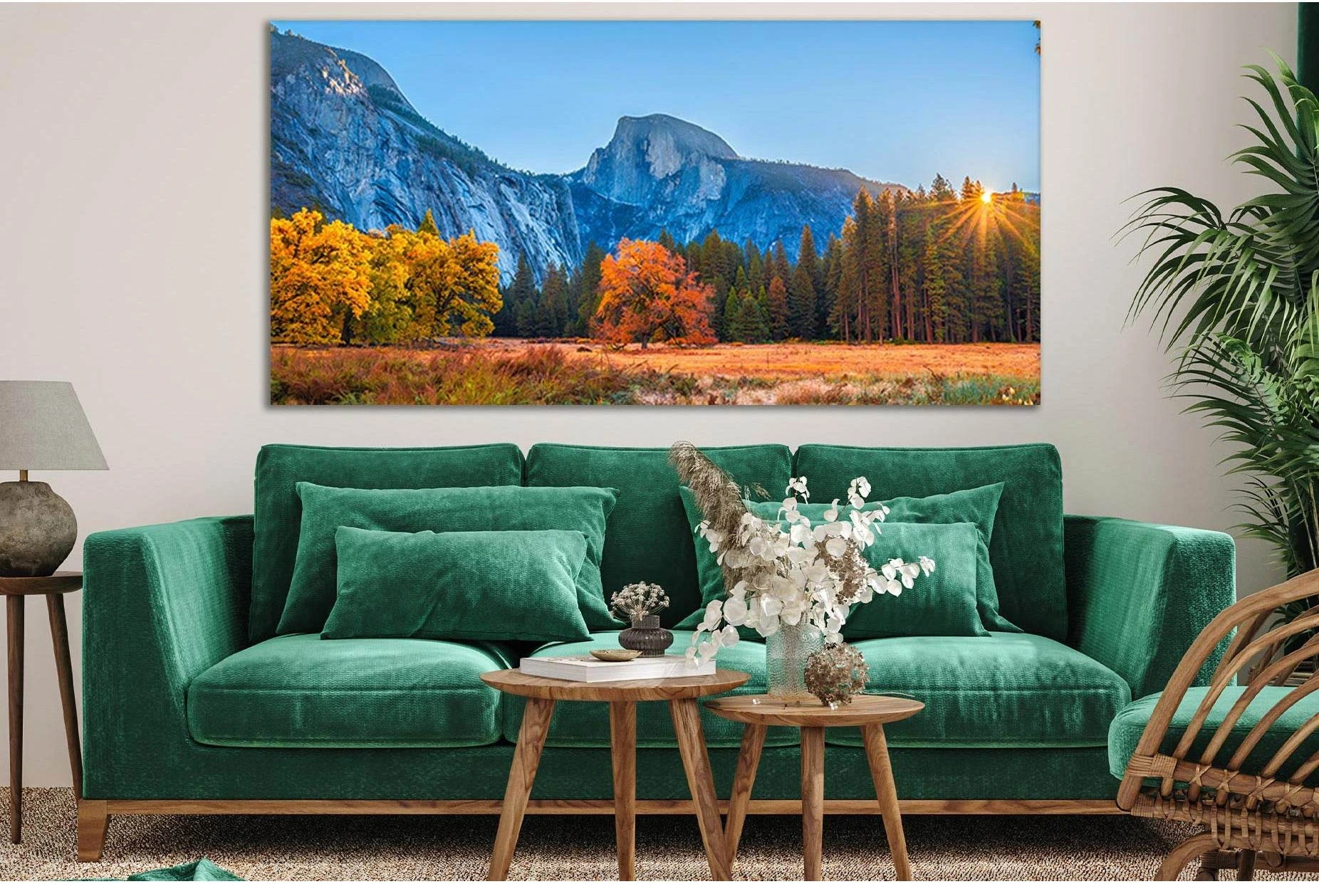 Autumn Yosemite Rock Landscape №SL642 Ready to Hang Canvas Print - Zellart Canvas Prints 0new, ALL_Products, Autumn Wall Art