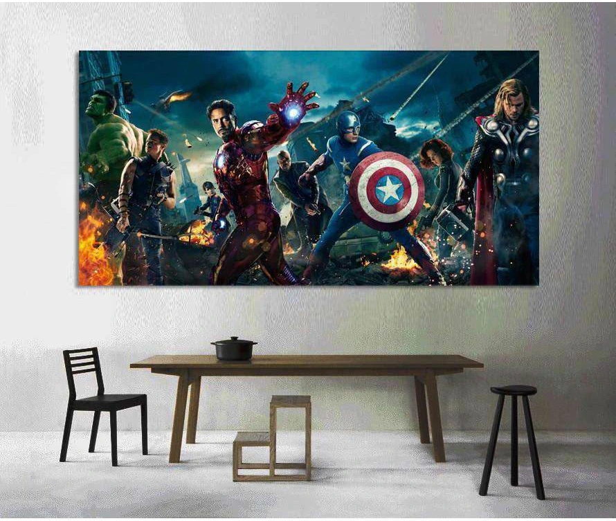 Avengers-Hulk, Iron Man, Captain America №2017 Ready to Hang Canvas Print - Zellart Canvas Prints ALL_Products