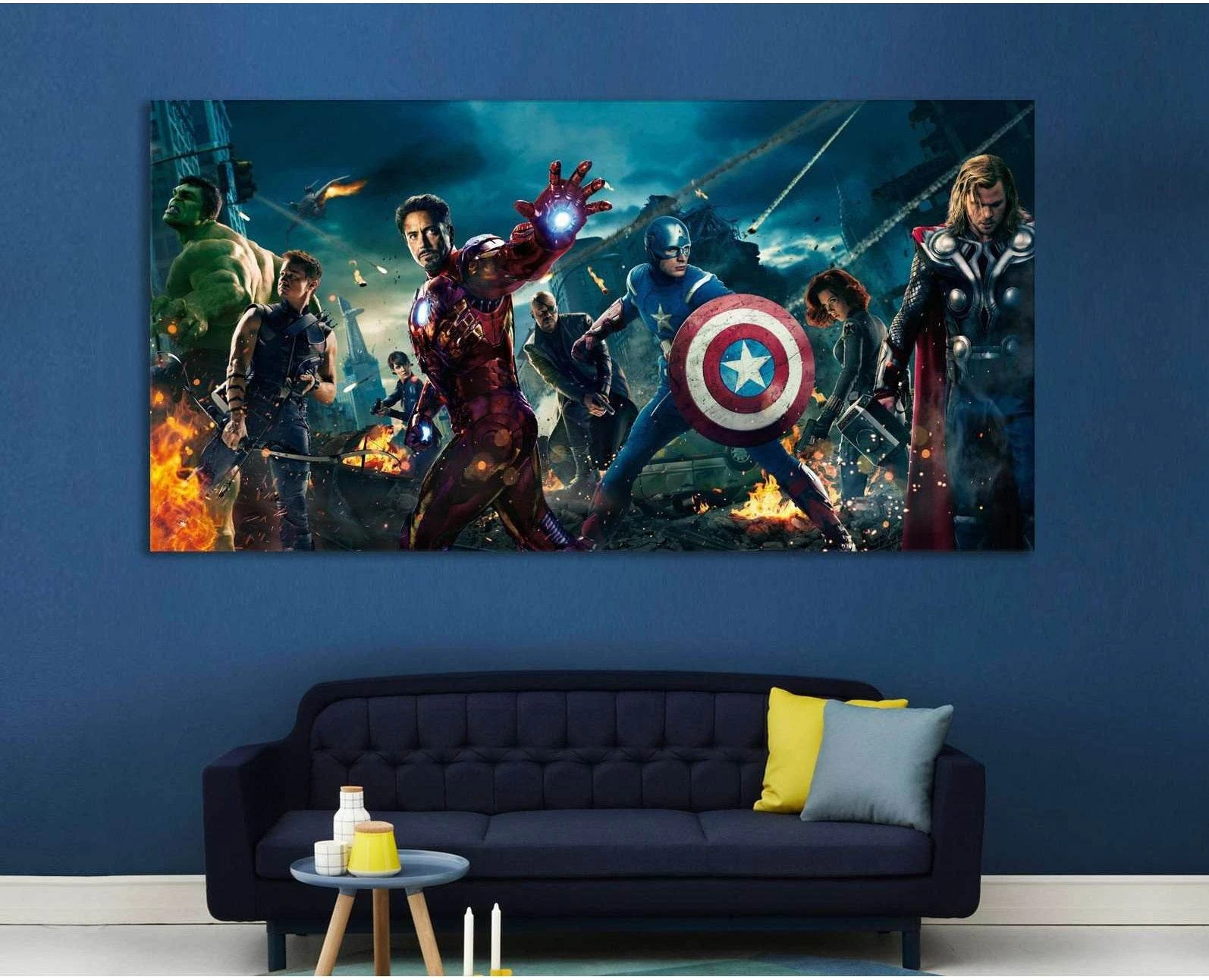 Avengers-Hulk, Iron Man, Captain America №2017 Ready to Hang Canvas Print - Zellart Canvas Prints ALL_Products