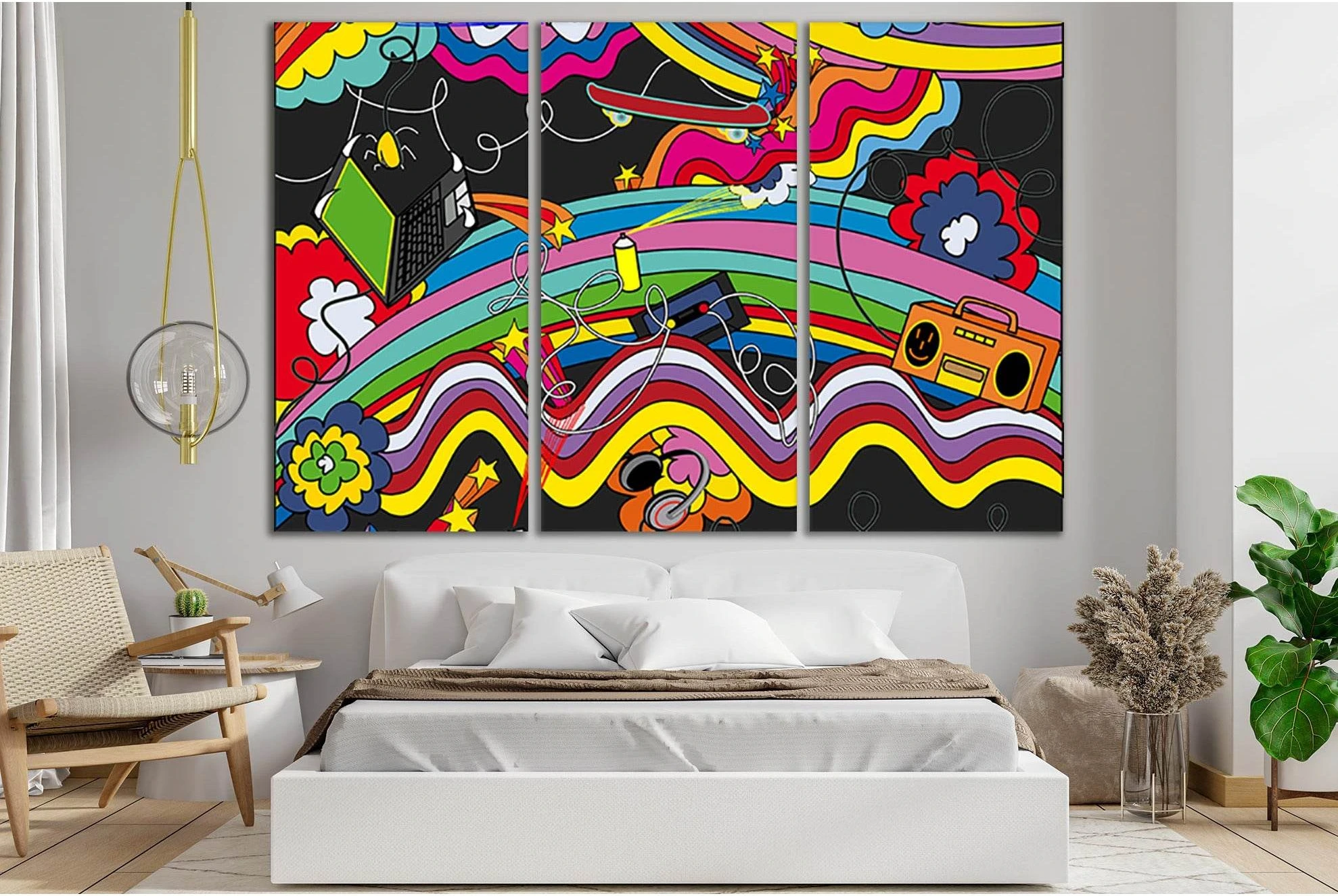 Background In Style Pop Art №SL541 Ready to Hang Canvas Print - Zellart Canvas Prints 0new, ALL_Products, Pop ART
