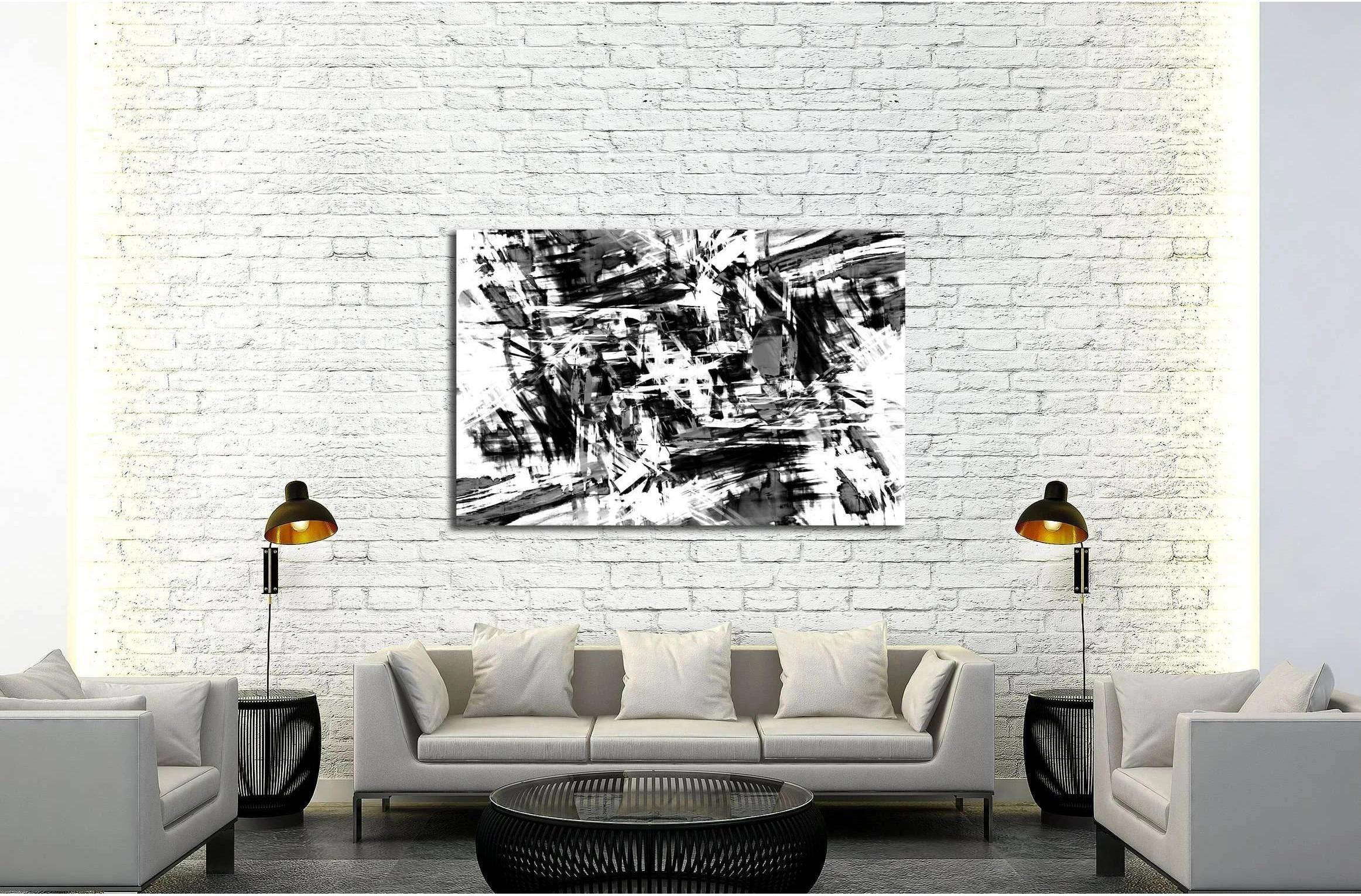 background in the style of old grunge graphics №3266 Ready to Hang Canvas Print - Zellart Canvas Prints ALL_Products, s-3266