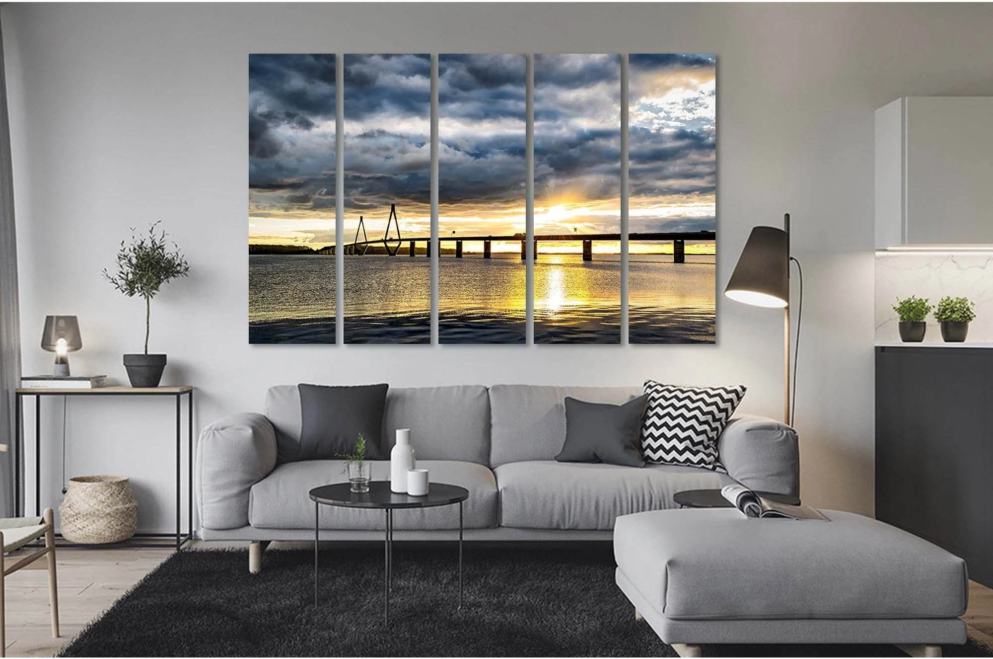 Baltic sea №D1224 Ready to Hang Canvas Print - Zellart Canvas Prints 0new, ALL_Products, Sunrise & sunset wall art