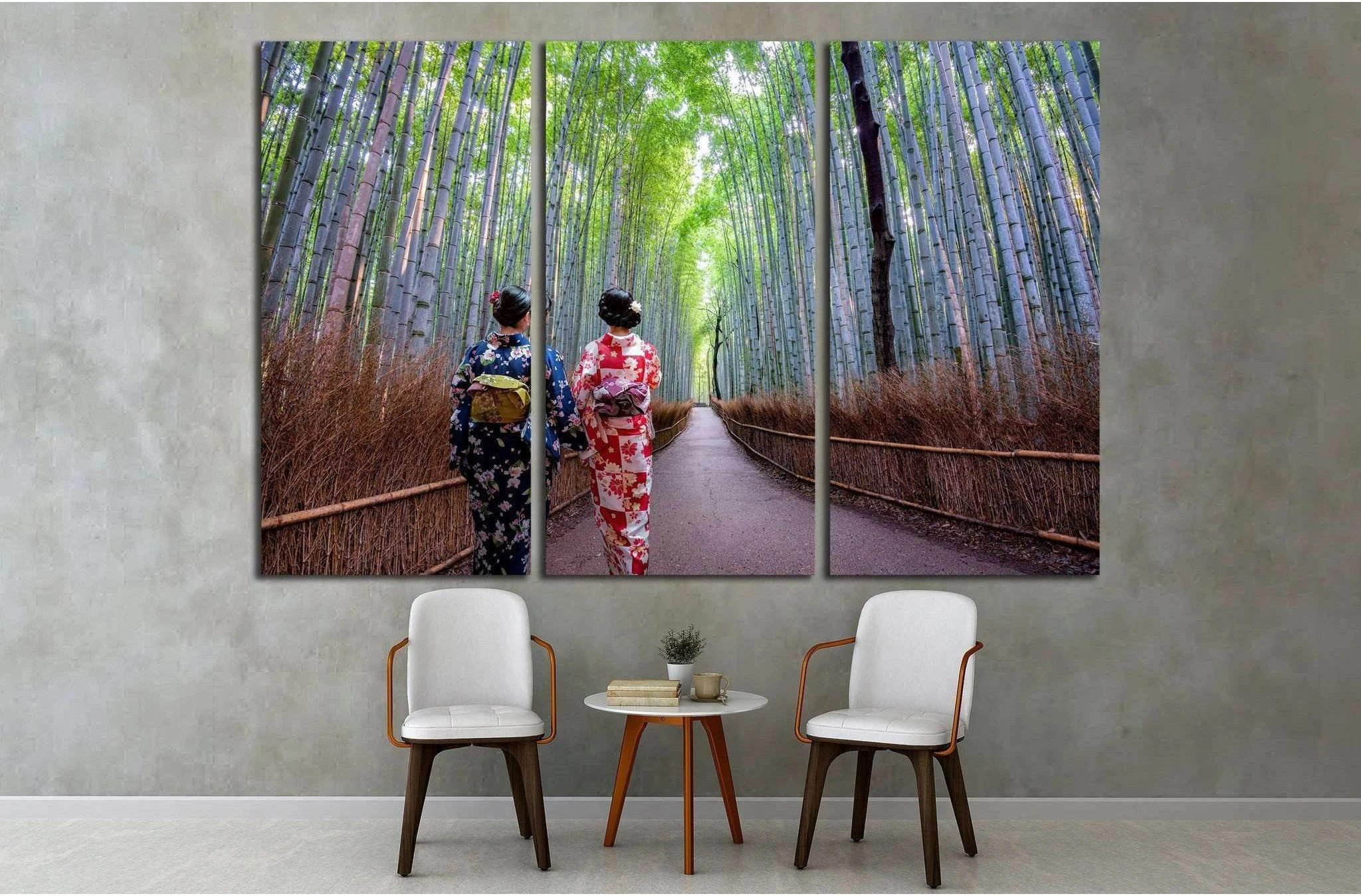 Bamboo forest of Arashiyama, Kyoto, Japan. Arashiyama is a district on the western outskirts of Kyoto №2002 Ready to Hang Canvas Print - Zellart Canvas Prints ALL_Products, s-2002