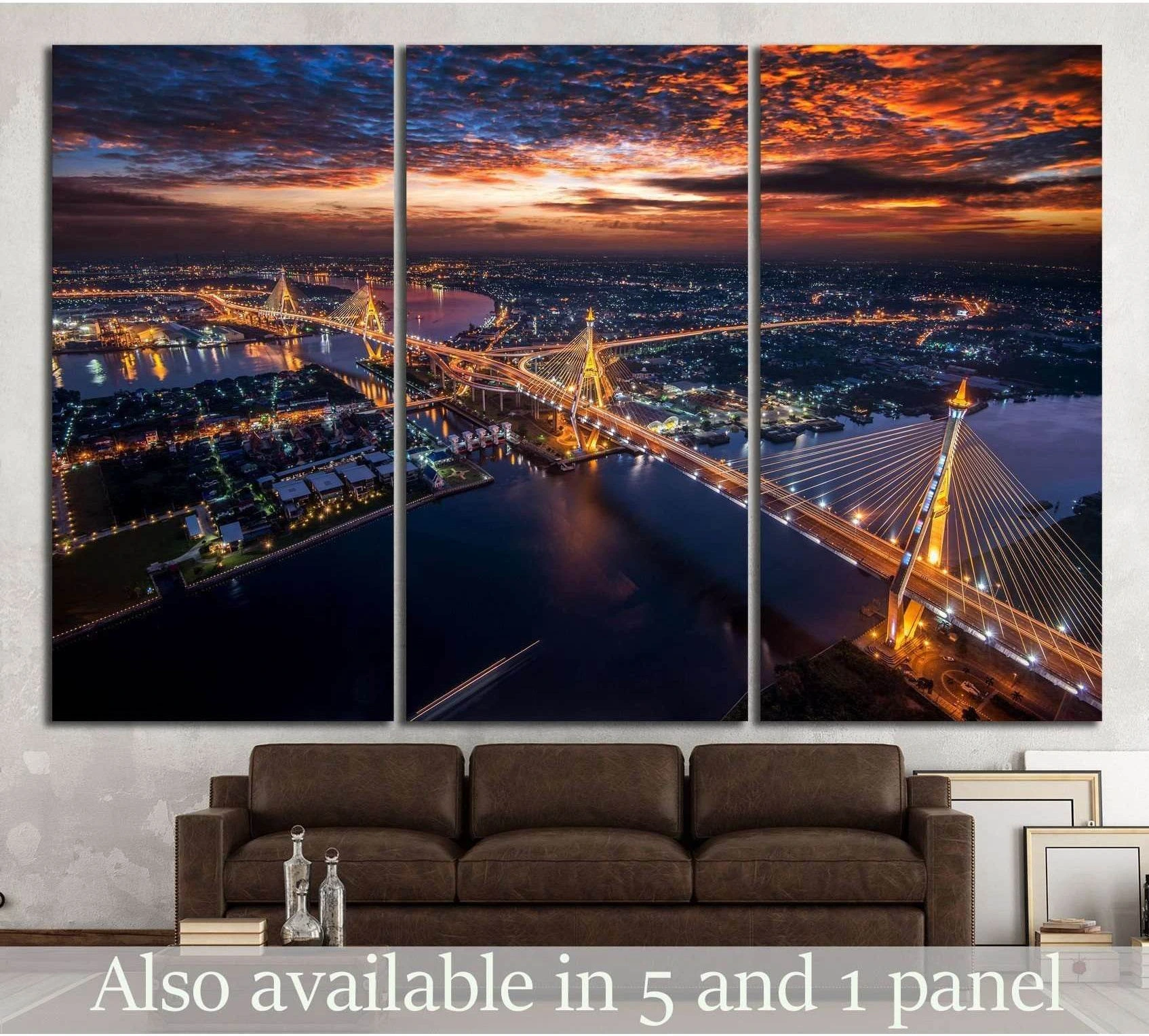 Bangkok City №802 Ready to Hang Canvas Print - Zellart Canvas Prints ALL_Products, s-802