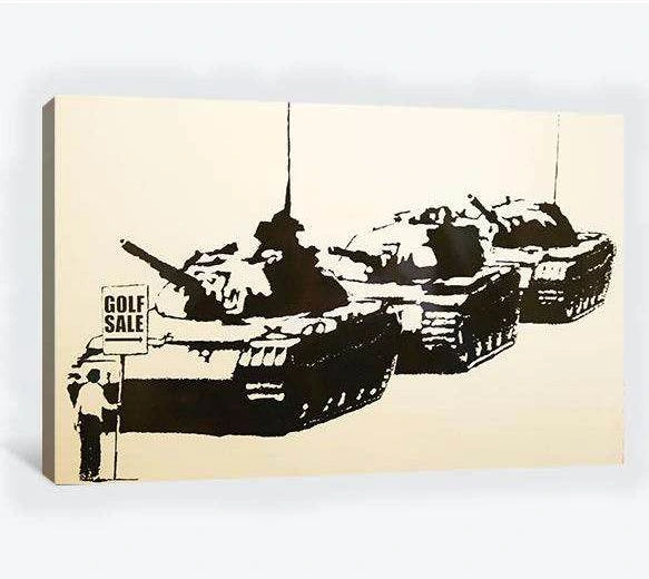 Banksy Golf sale for sale - Canvas print - Zellart Canvas Prints 000Negative, 6022, ALL_Products