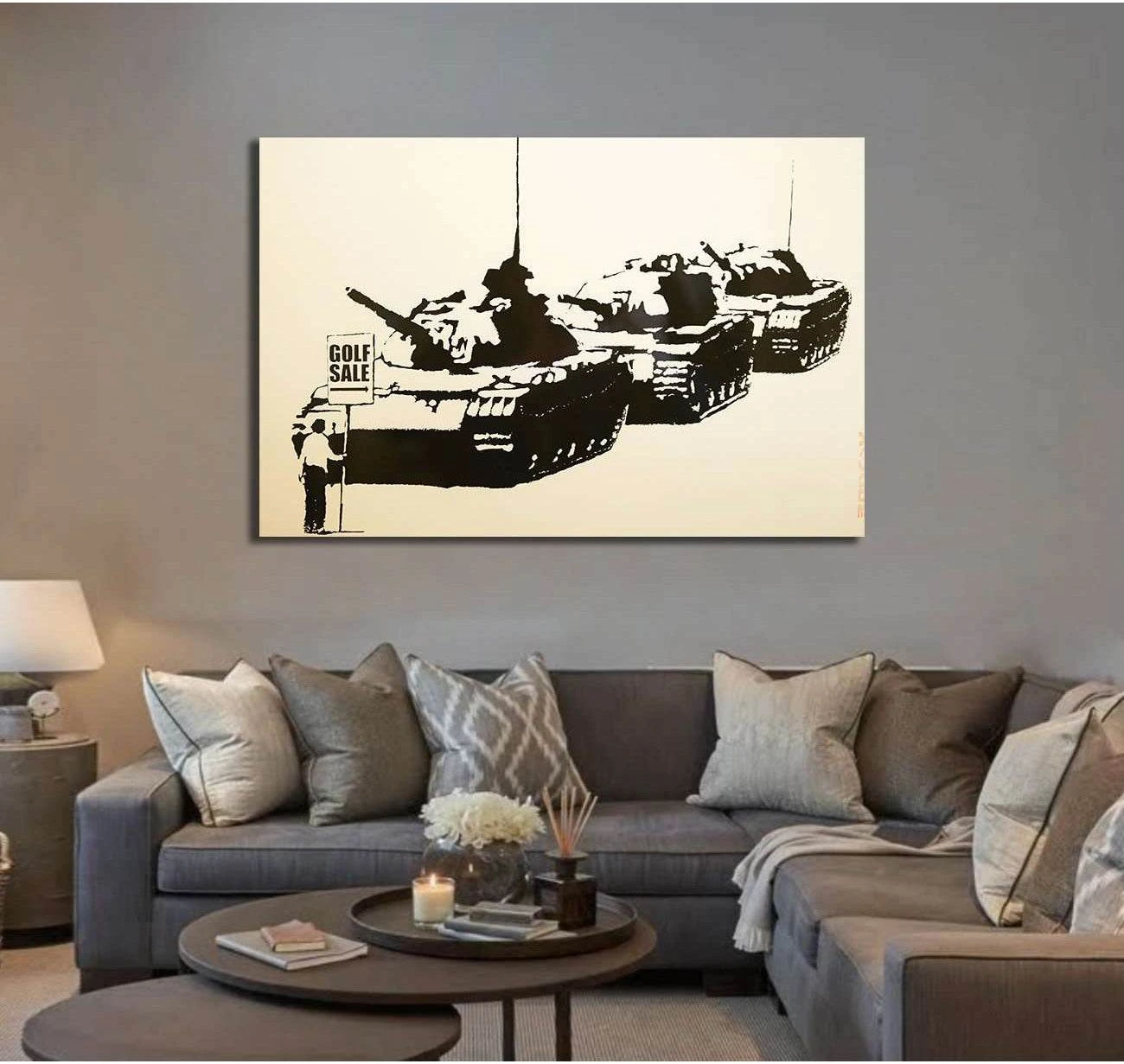 Banksy Golf sale for sale - Canvas print - Zellart Canvas Prints 000Negative, 6022, ALL_Products