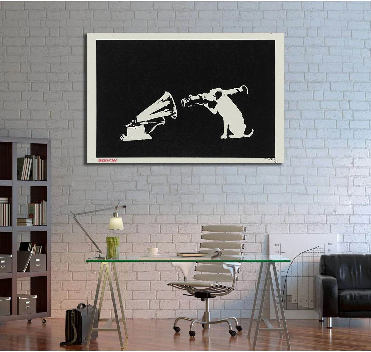 Banksy hmv - Canvas print - Zellart Canvas Prints 000Negative, 6011, ALL_Products