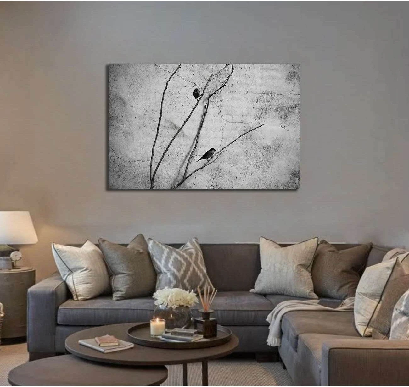 Banksy monochrome - Canvas print - Zellart Canvas Prints 000Negative, 6025, ALL_Products