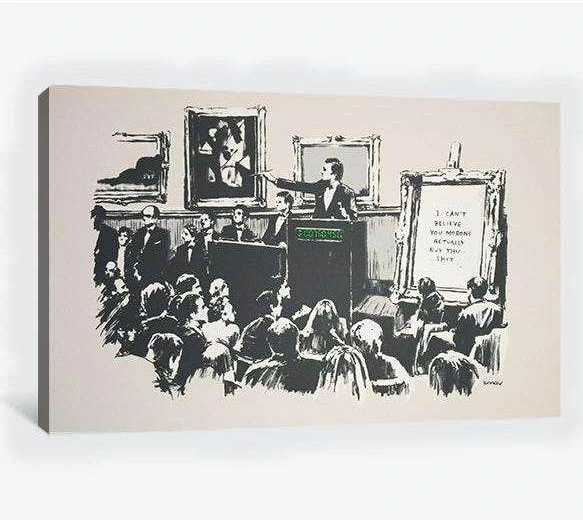 Banksy morons - Canvas print - Zellart Canvas Prints 000Negative, 6012, ALL_Products