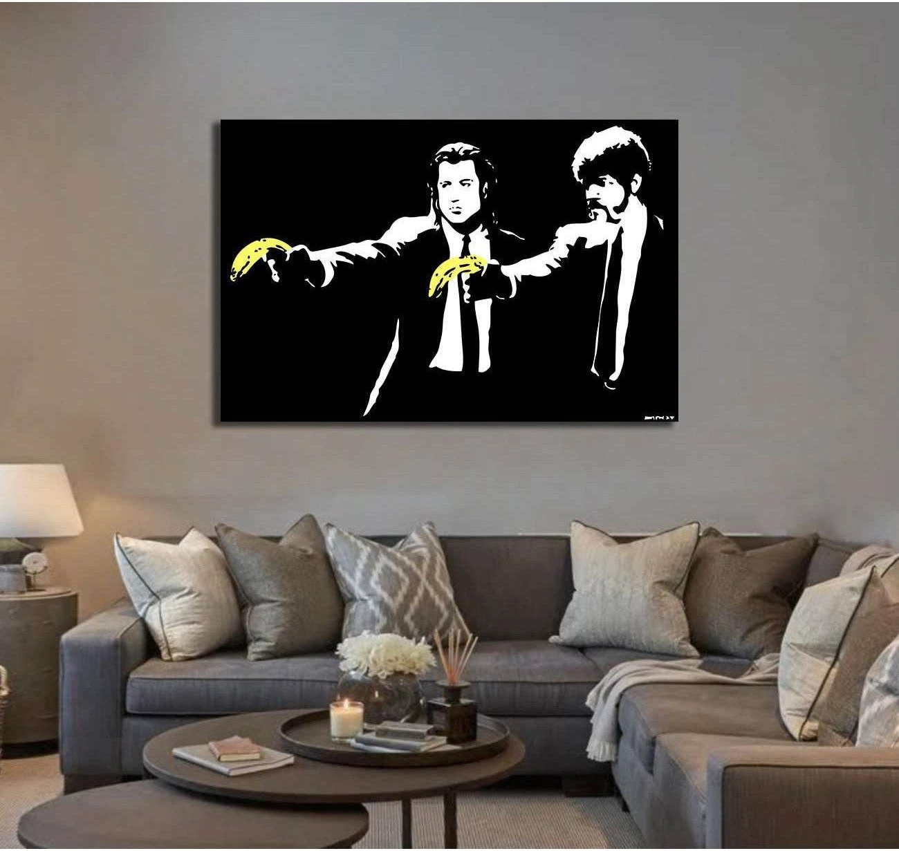 Banksy pulp fiction - Canvas print - Zellart Canvas Prints 000Negative, 6033, ALL_Products