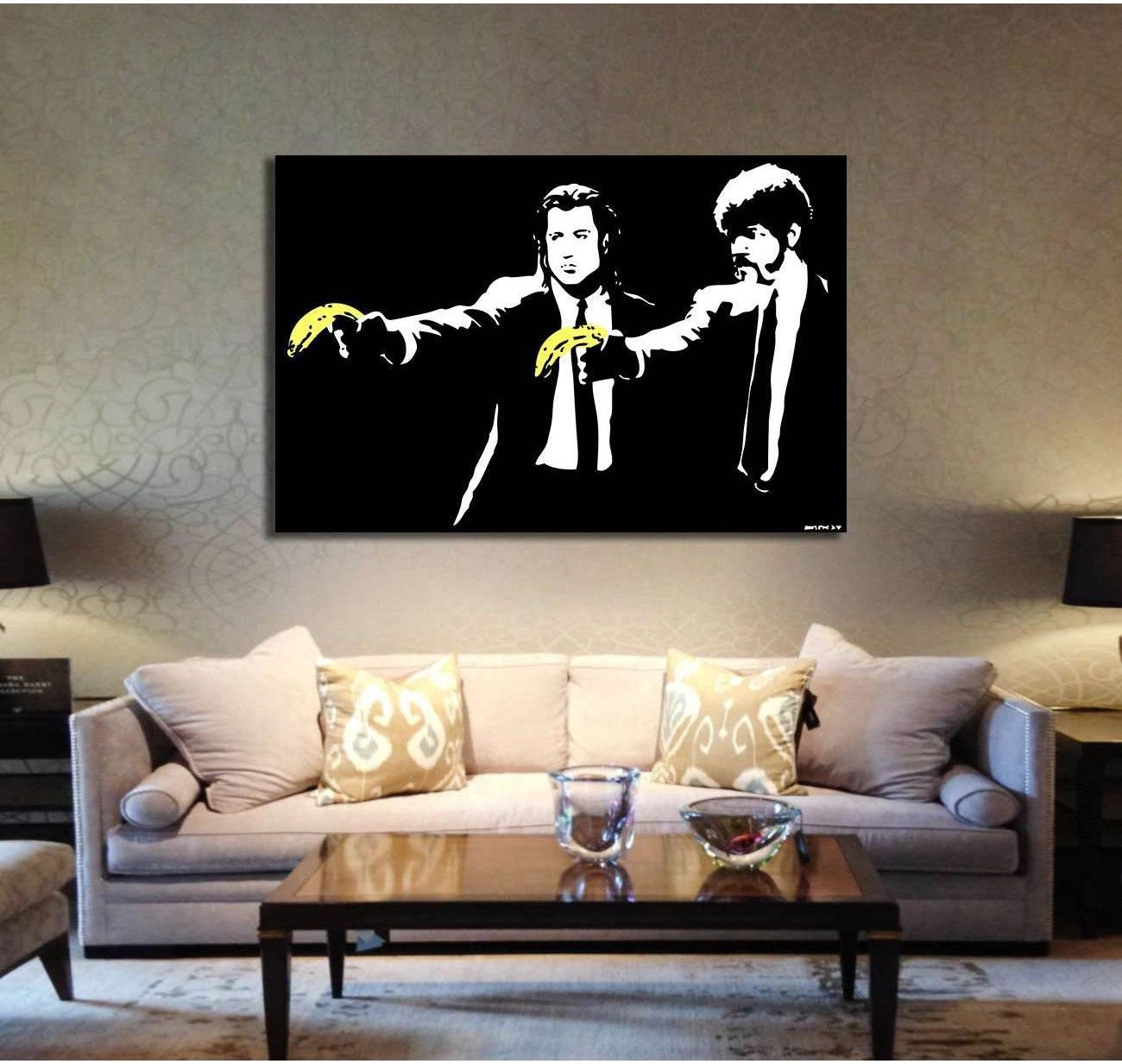 Banksy pulp fiction - Canvas print - Zellart Canvas Prints 000Negative, 6033, ALL_Products