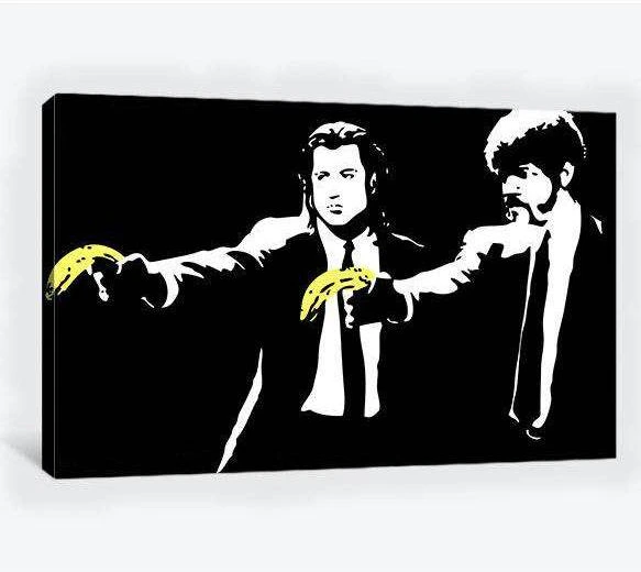 Banksy pulp fiction - Canvas print - Zellart Canvas Prints 000Negative, 6033, ALL_Products
