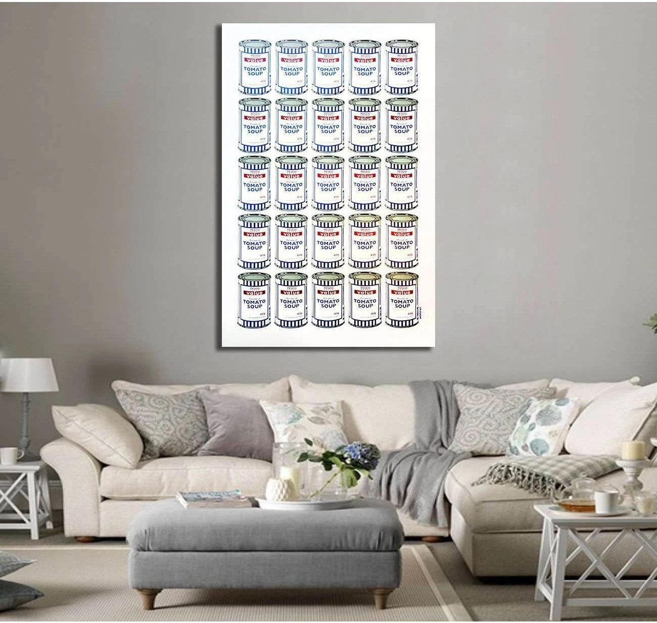 Banksy soup cans - Canvas print - Zellart Canvas Prints 000Negative, 6015, ALL_Products