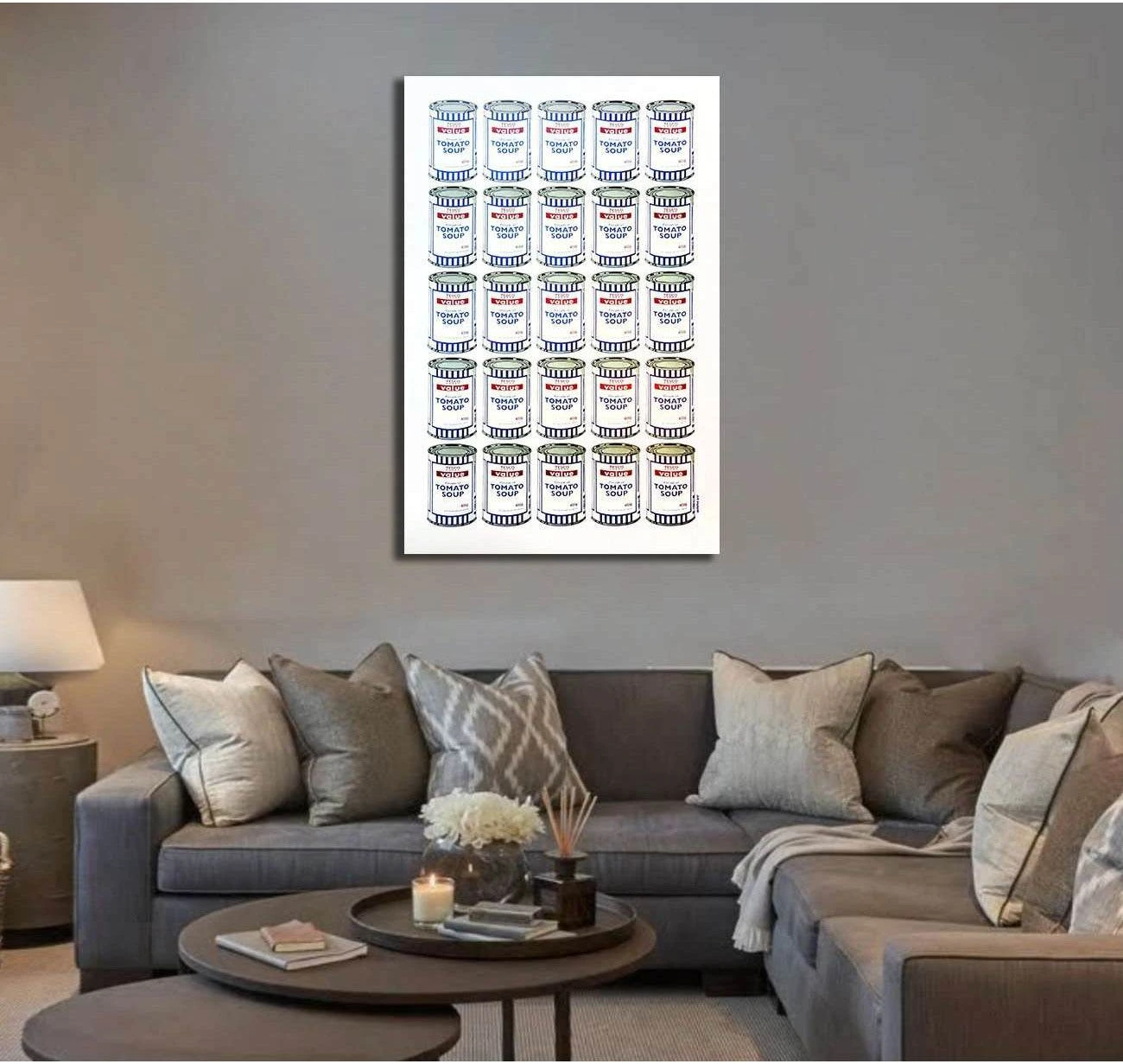 Banksy soup cans - Canvas print - Zellart Canvas Prints 000Negative, 6015, ALL_Products