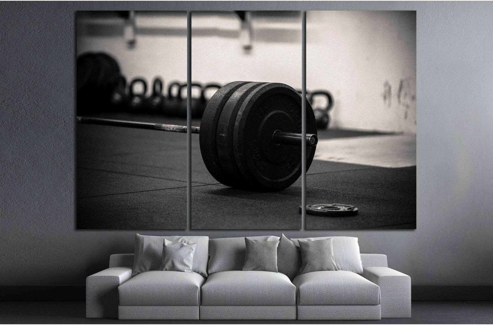 Barbell №1466 Ready to Hang Canvas Print - Zellart Canvas Prints ALL_Products, s-1466