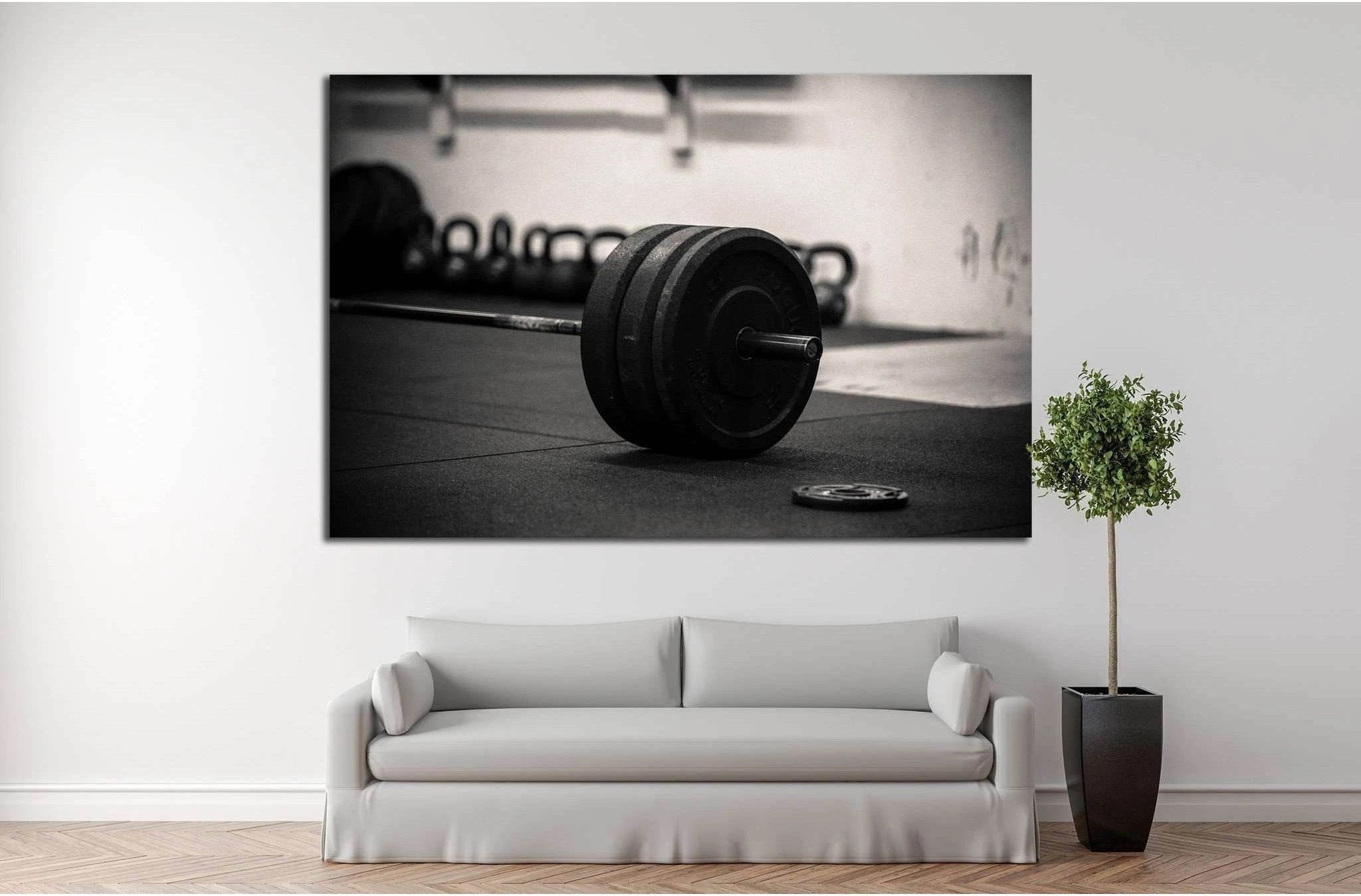 Barbell №1466 Ready to Hang Canvas Print - Zellart Canvas Prints ALL_Products, s-1466