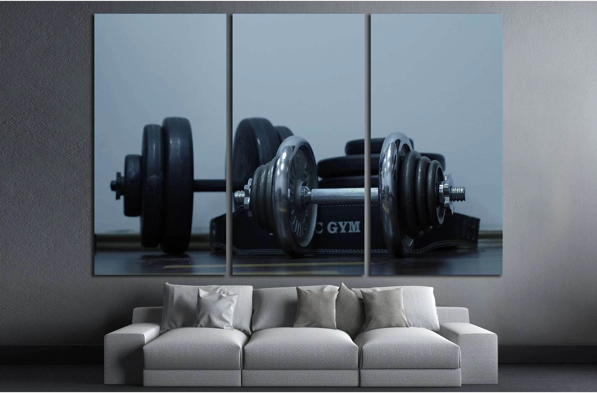 Barbells №1468 Ready to Hang Canvas Print - Zellart Canvas Prints ALL_Products, s-1468