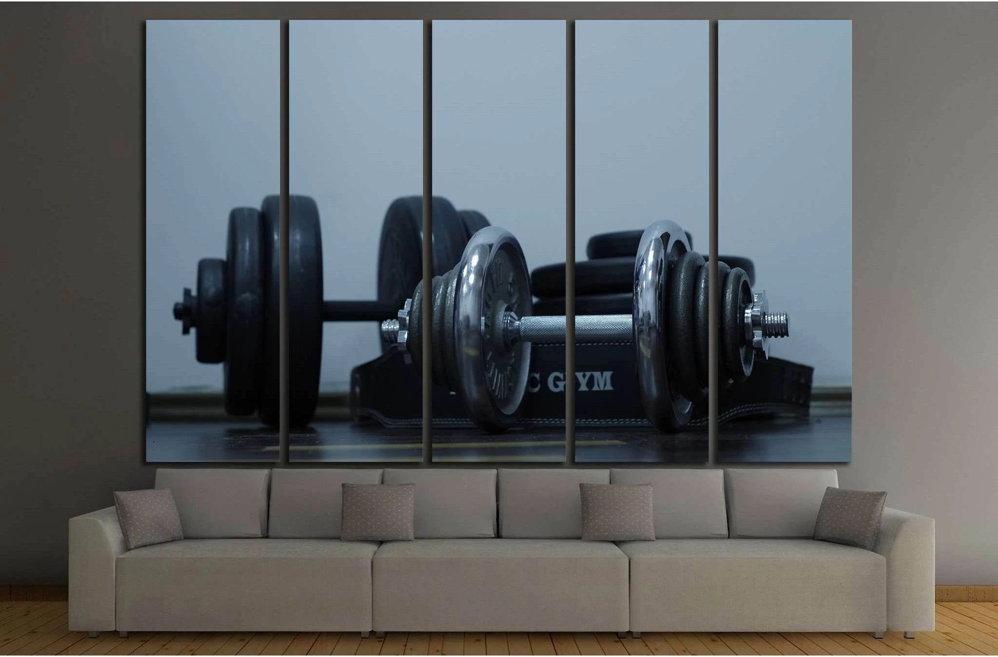 Barbells №1468 Ready to Hang Canvas Print - Zellart Canvas Prints ALL_Products, s-1468