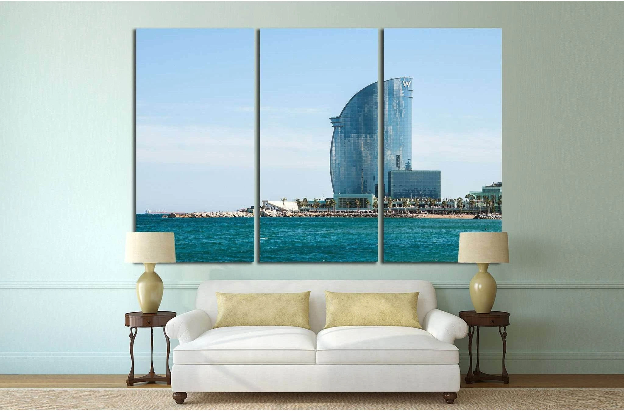 BARCELONA, SPAIN №1198 Ready to Hang Canvas Print - Zellart Canvas Prints ALL_Products, s-1198