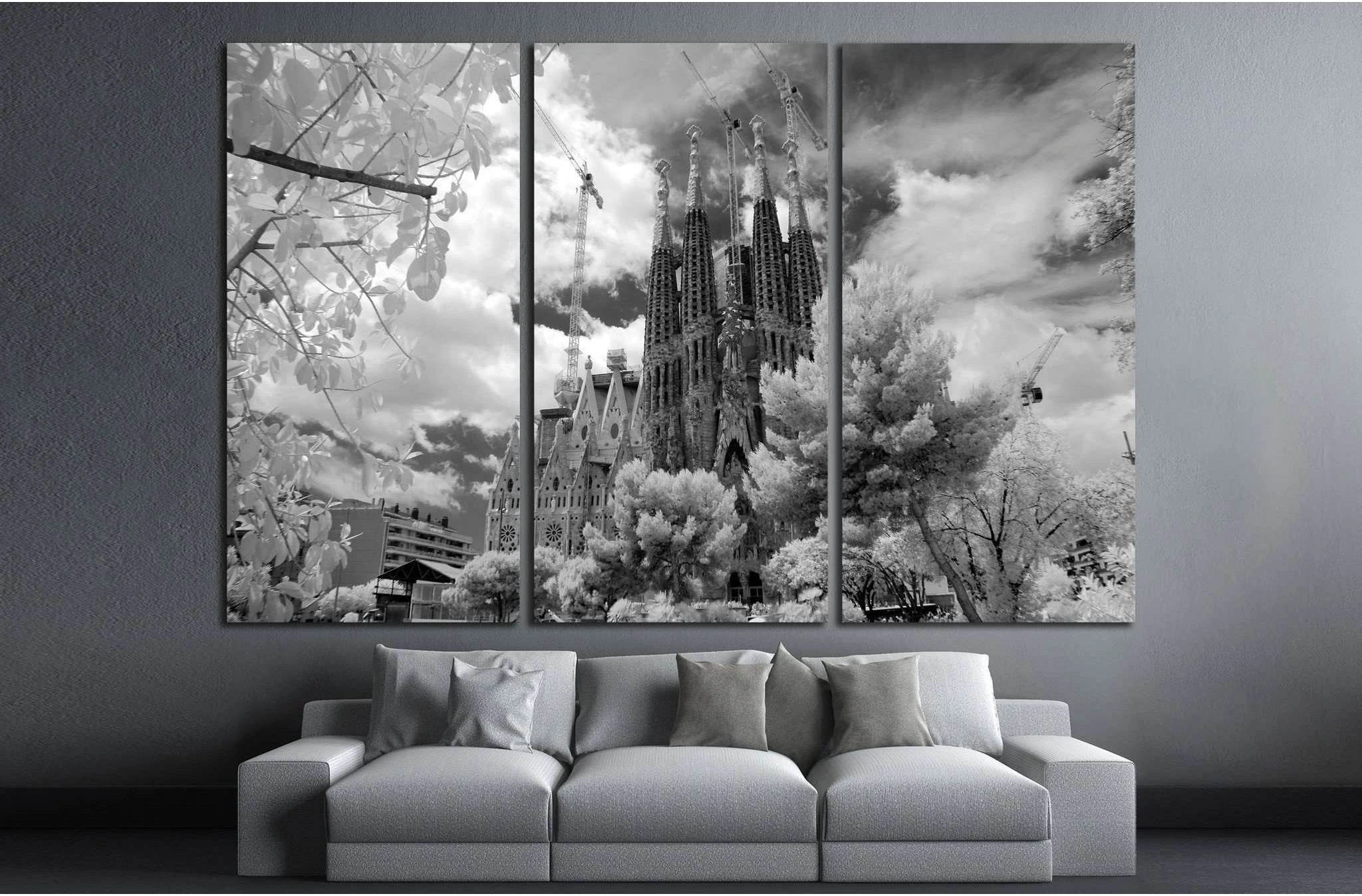 Barcelona, Spain №1813 Ready to Hang Canvas Print - Zellart Canvas Prints ALL_Products, s-1813