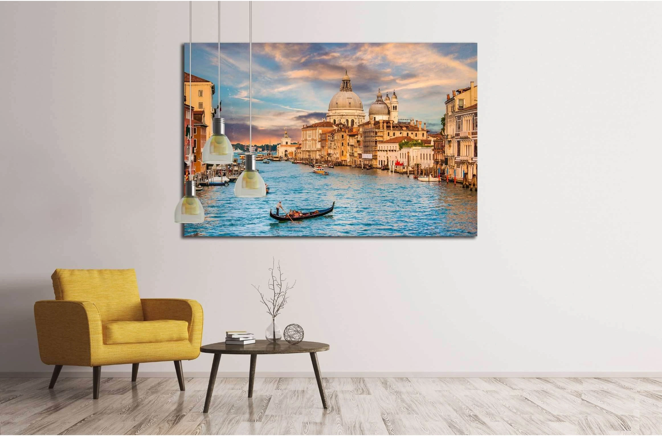 Basilica di Santa Maria della Salute in golden evening light at sunset in Venice, Italy №2990 Ready to Hang Canvas Print - Zellart Canvas Prints ALL_Products, s-2990