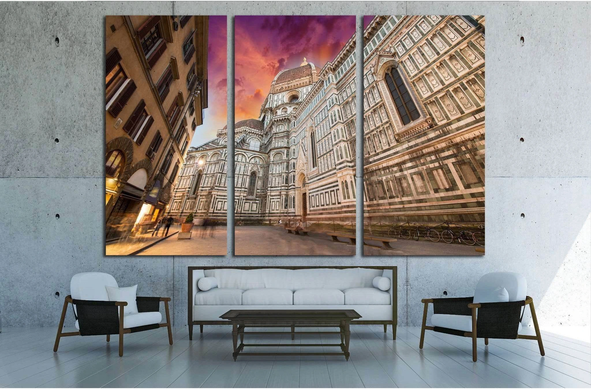 Basilica of Saint Mary of the Flower in Florence, Italy №1787 Ready to Hang Canvas Print - Zellart Canvas Prints ALL_Products, s-1787