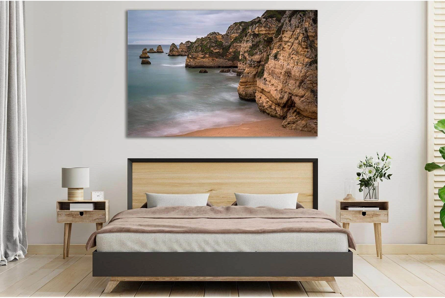 Beach Sea Cliff №SL112 Ready to Hang Canvas Print - Zellart Canvas Prints 0new, ALL_Products, Beach Ocean & Waves
