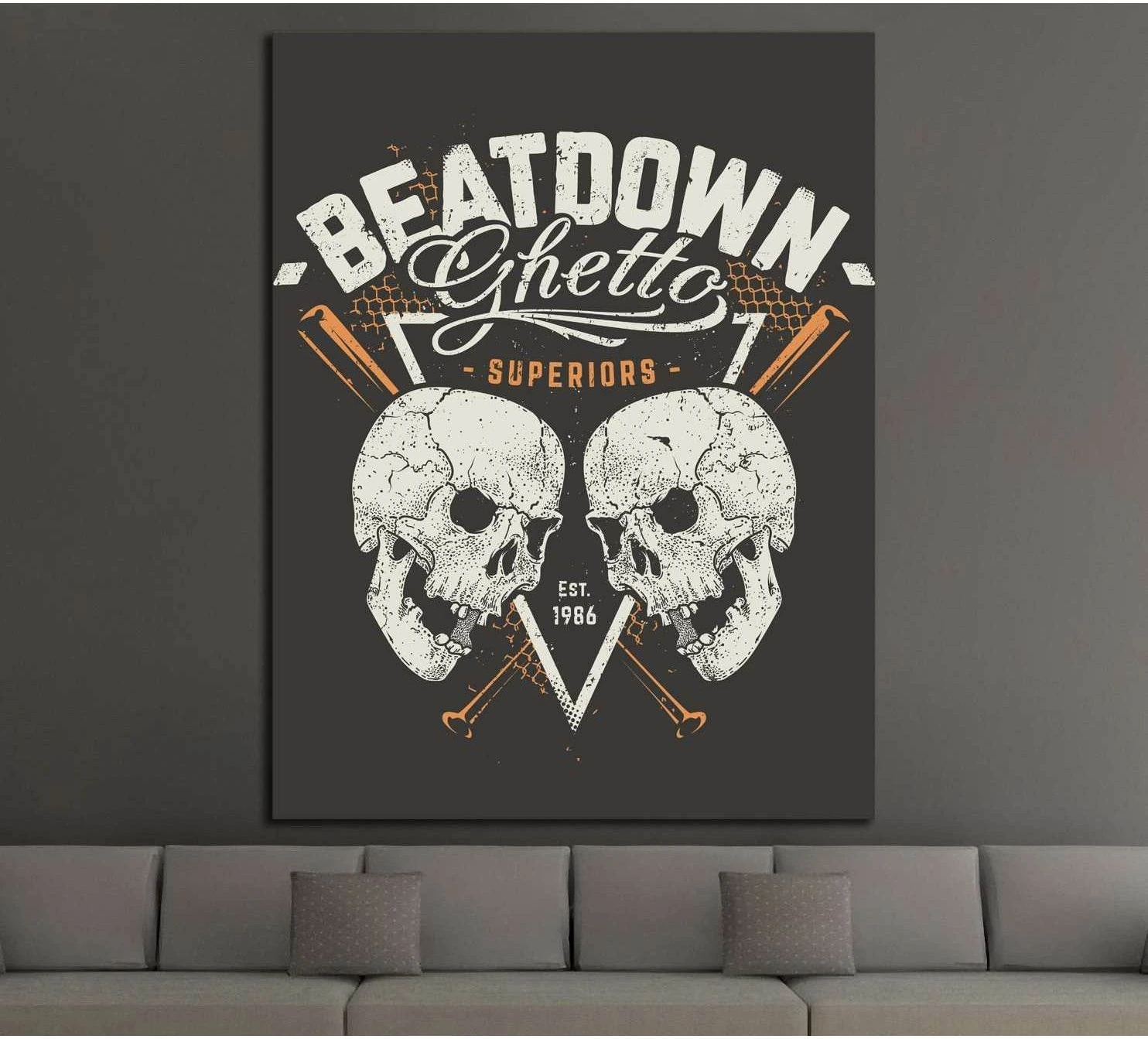 beatdown №4590 Ready to Hang Canvas Print - Zellart Canvas Prints ALL_Products, s-4590