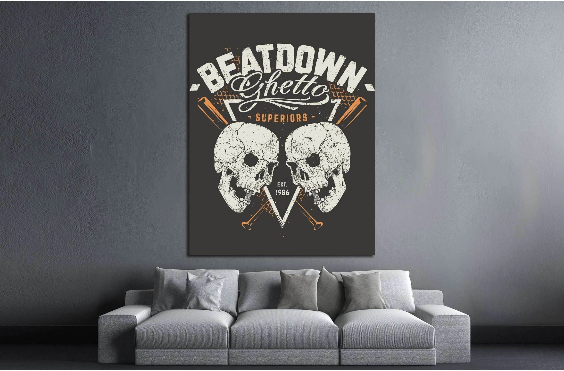 beatdown №4590 Ready to Hang Canvas Print - Zellart Canvas Prints ALL_Products, s-4590