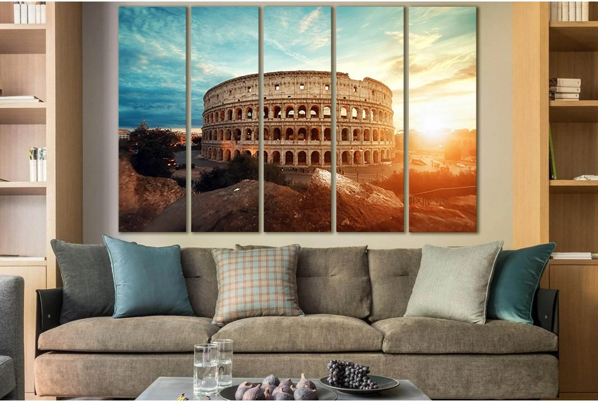 Beautiful Ancient Colosseum №SL1419 Ready to Hang Canvas Print - Zellart Canvas Prints 0new, ALL_Products, Architecture