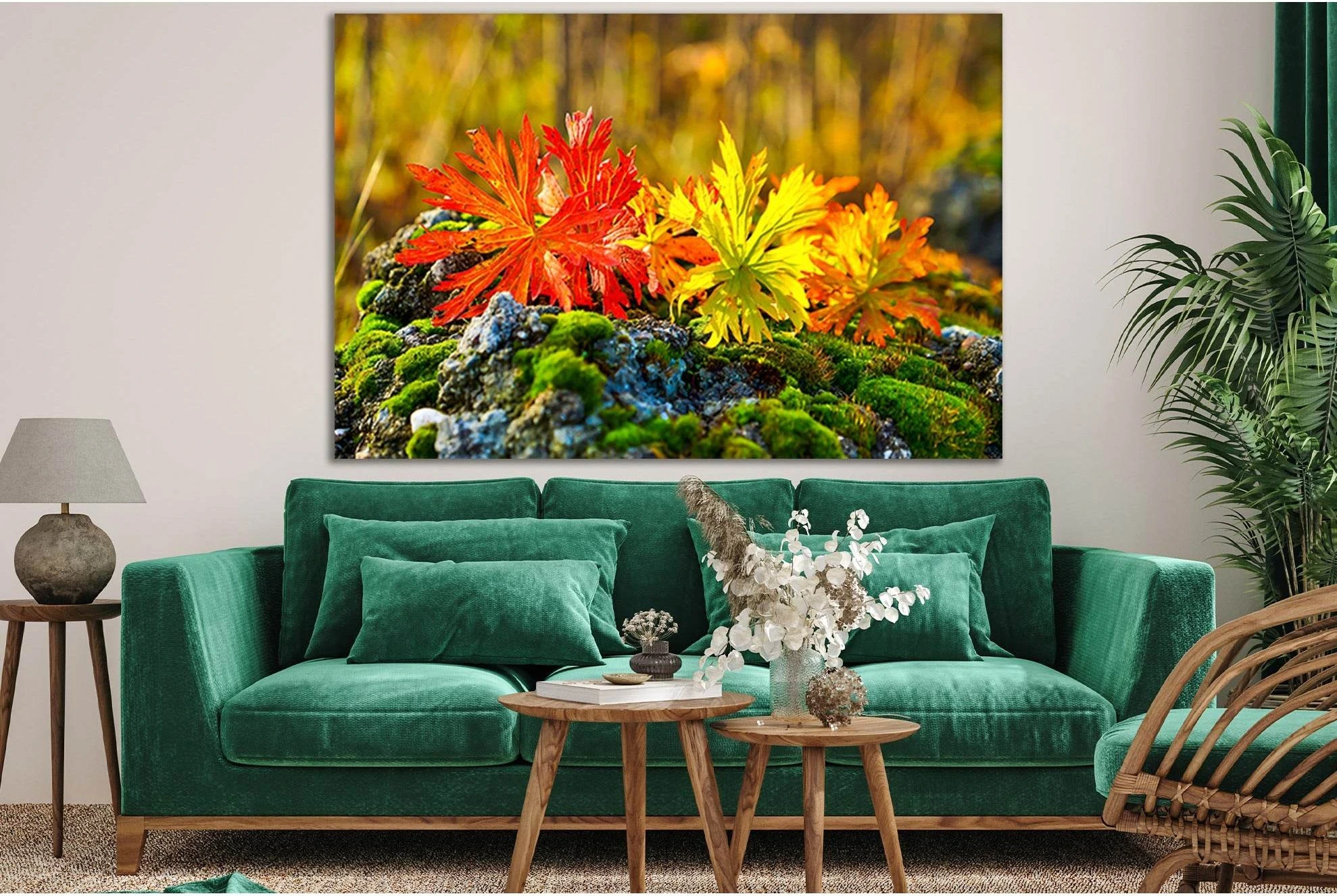 Beautiful Autumn Leaves №SL617 Ready to Hang Canvas Print - Zellart Canvas Prints 0new, ALL_Products, Autumn Wall Art