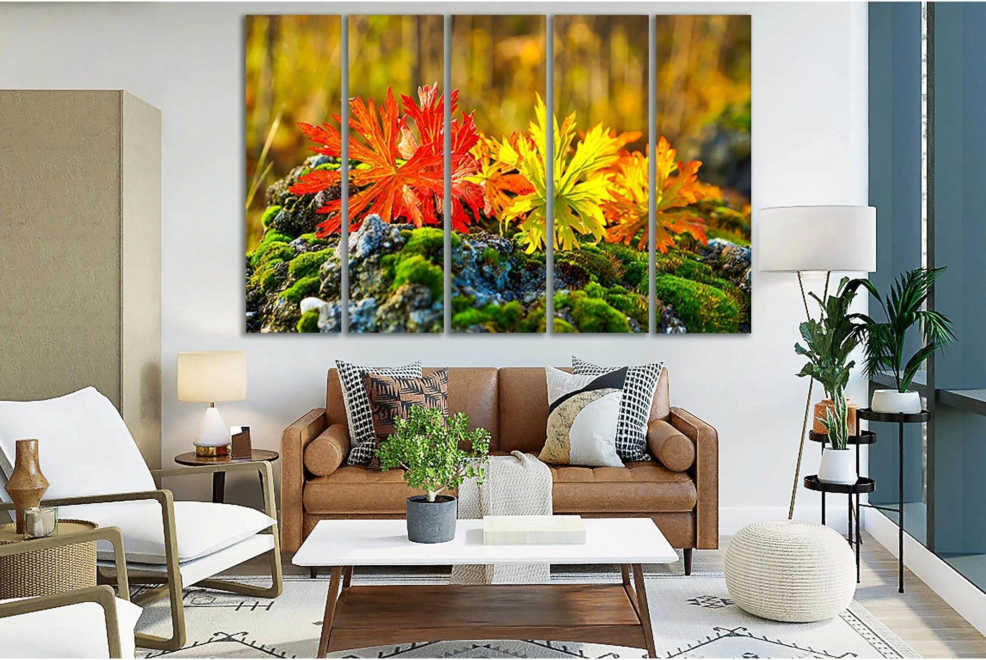 Beautiful Autumn Leaves №SL617 Ready to Hang Canvas Print - Zellart Canvas Prints 0new, ALL_Products, Autumn Wall Art