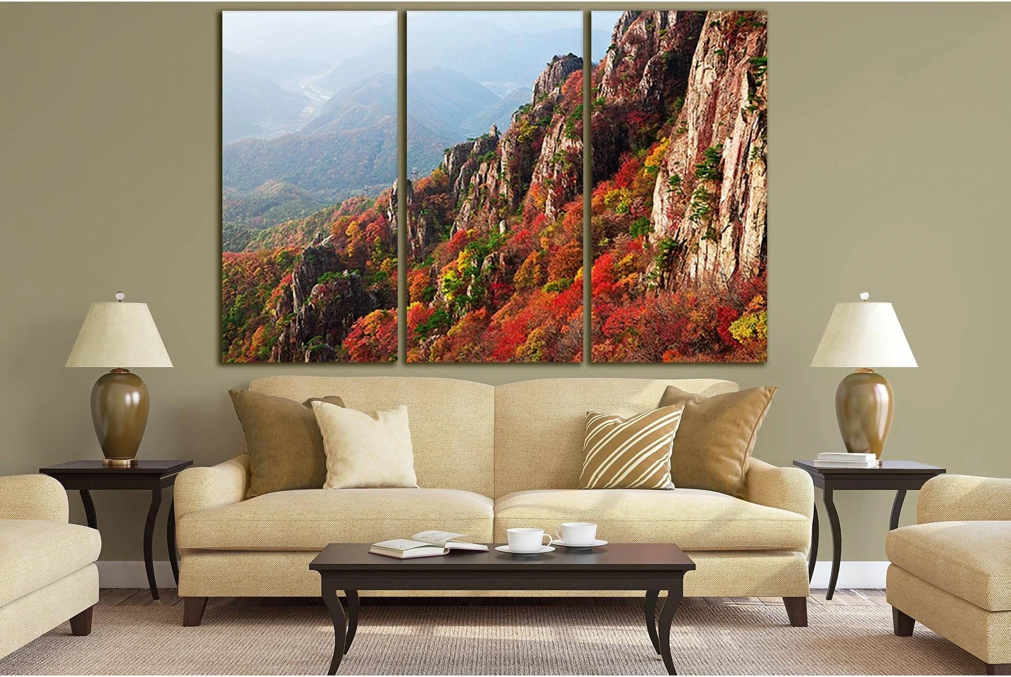 Beautiful Autumn Rocks №SL643 Ready to Hang Canvas Print - Zellart Canvas Prints 0new, ALL_Products, Autumn Wall Art