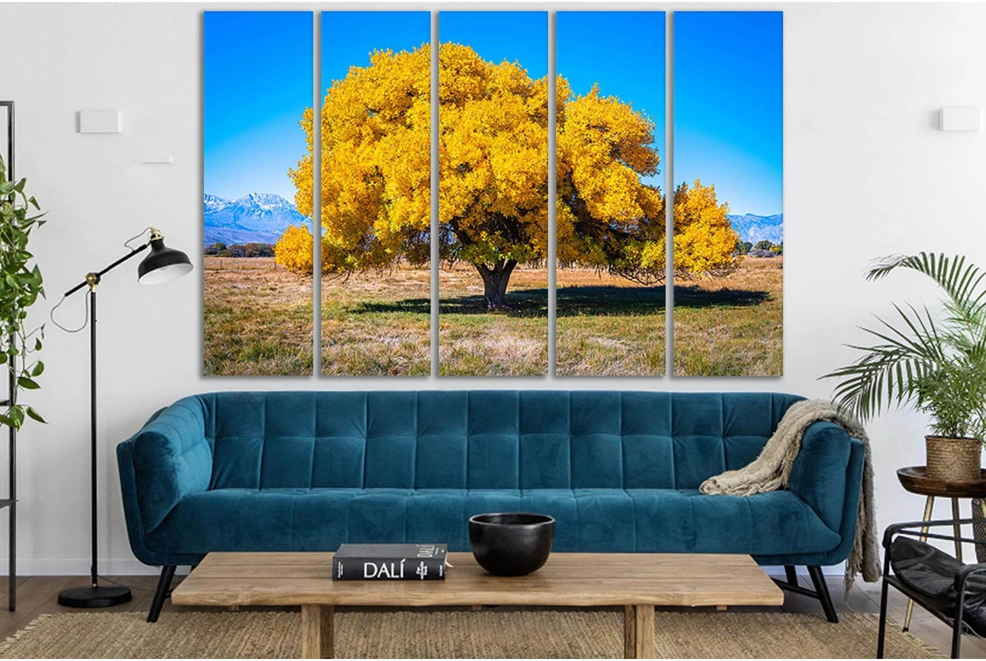 Beautiful Autumn Tree In The Field №SL1077 Ready to Hang Canvas Print - Zellart Canvas Prints 0new, ALL_Products, Trees Wall Art