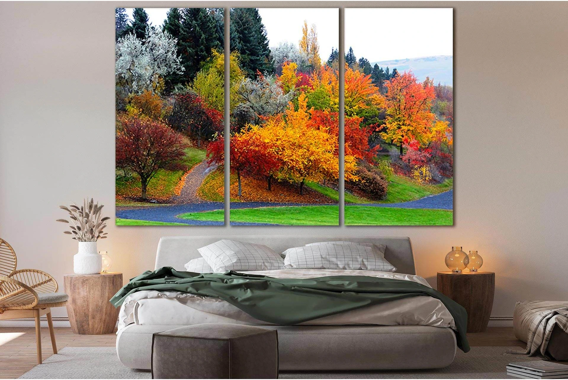 Beautiful Autumn Trees №SL622 Ready to Hang Canvas Print - Zellart Canvas Prints 0new, ALL_Products, Autumn Wall Art