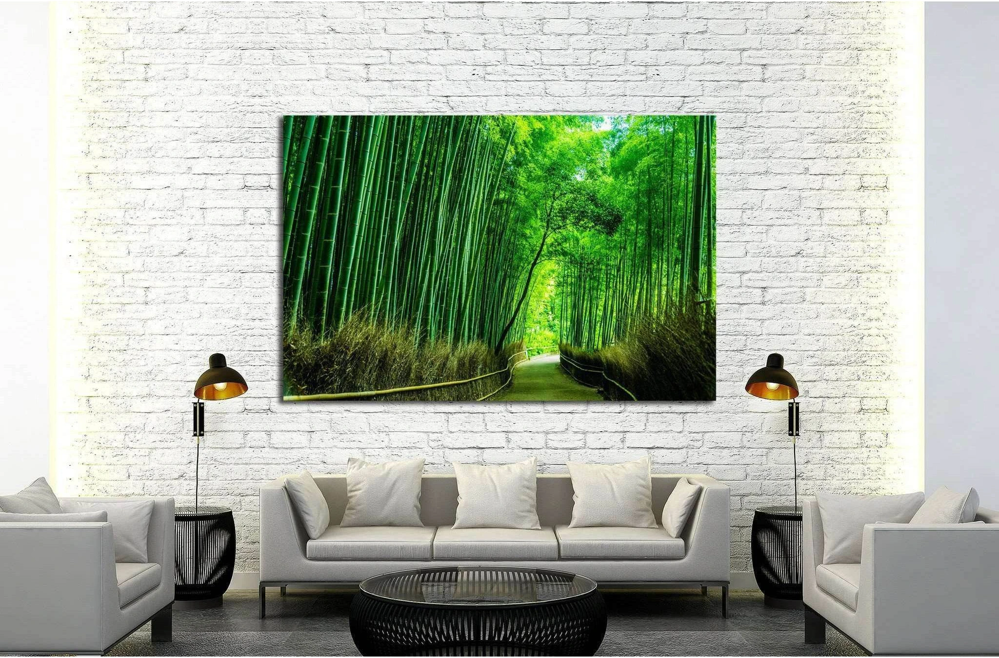 Beautiful Bamboo forest in Arashiyama at Kyoto №1994 Ready to Hang Canvas Print - Zellart Canvas Prints ALL_Products, s-1994