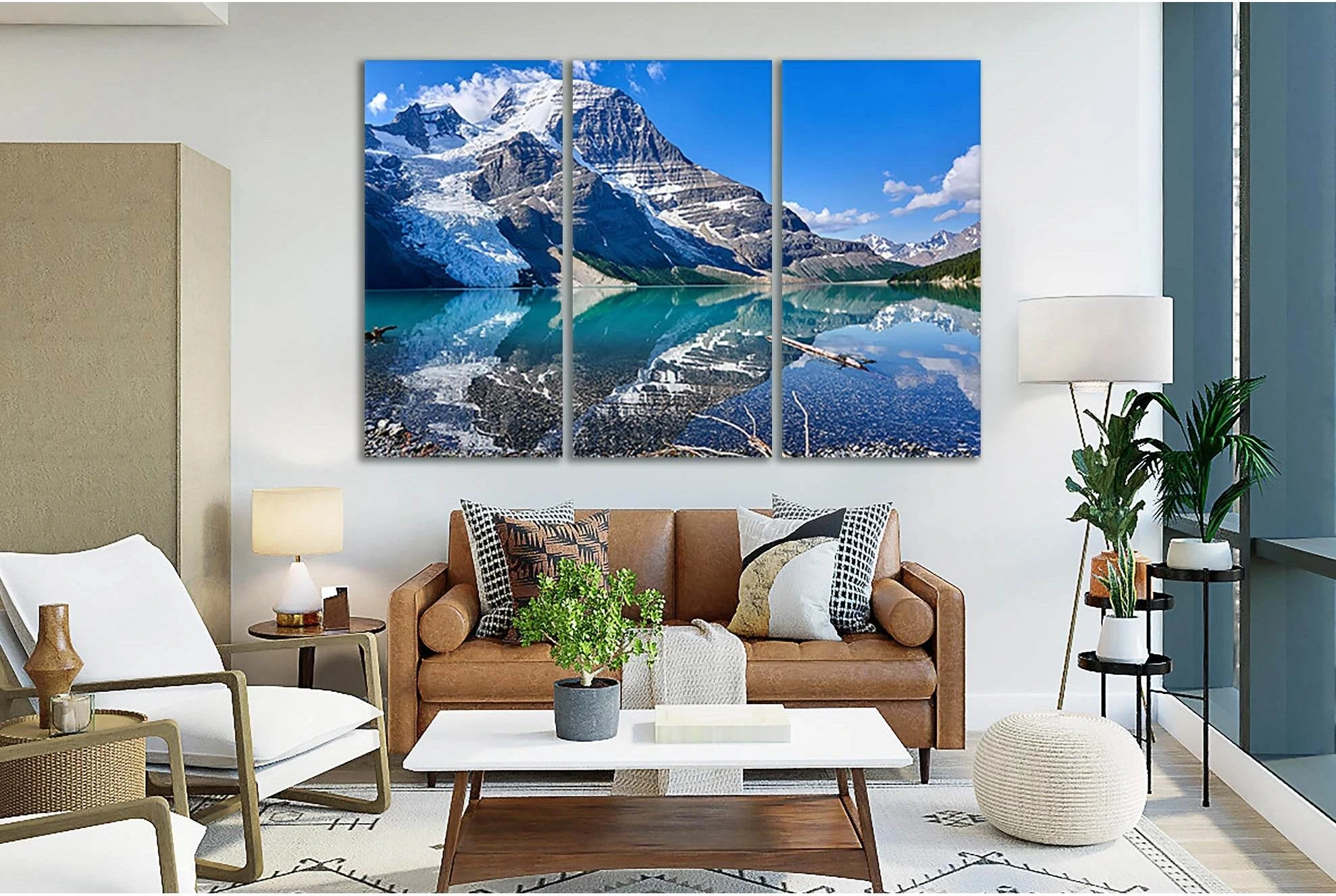 Beautiful Berg Lake №Sl38 Ready to Hang Canvas Print - Zellart Canvas Prints 0new, ALL_Products, Nature & Landscapes Canvas Print