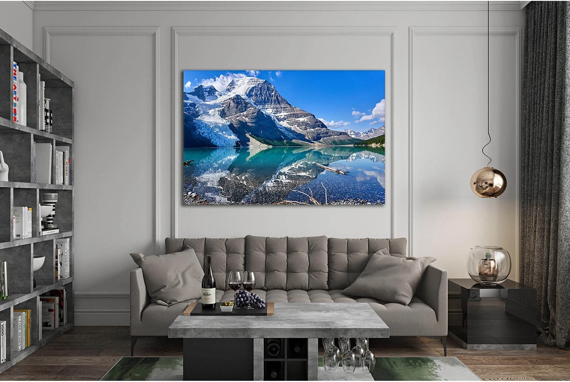 Beautiful Berg Lake №Sl38 Ready to Hang Canvas Print - Zellart Canvas Prints 0new, ALL_Products, Nature & Landscapes Canvas Print