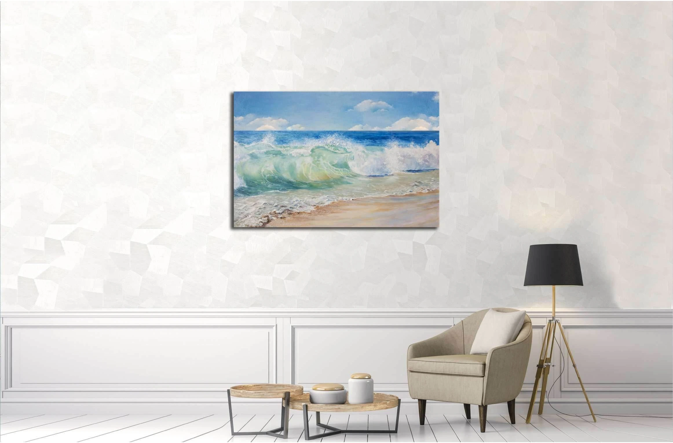 Beautiful, blue, tropical sea and beach №3151 Ready to Hang Canvas Print - Zellart Canvas Prints ALL_Products, s-3151