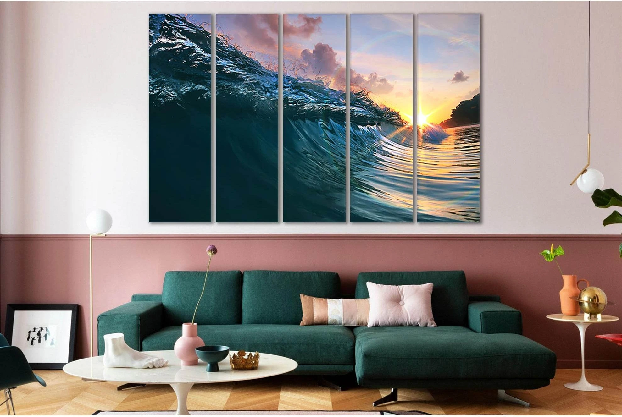 Beautiful Blue Wave №SL55 Ready to Hang Canvas Print - Zellart Canvas Prints 0new, ALL_Products, Beach Ocean & Waves
