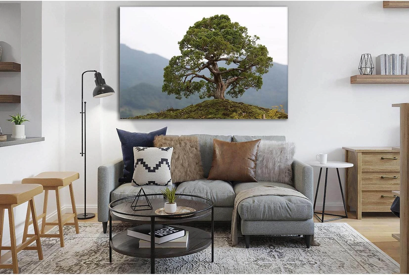 Beautiful Bonsai Tree №SL509 Ready to Hang Canvas Print - Zellart Canvas Prints 0new, ALL_Products, Trees Wall Art