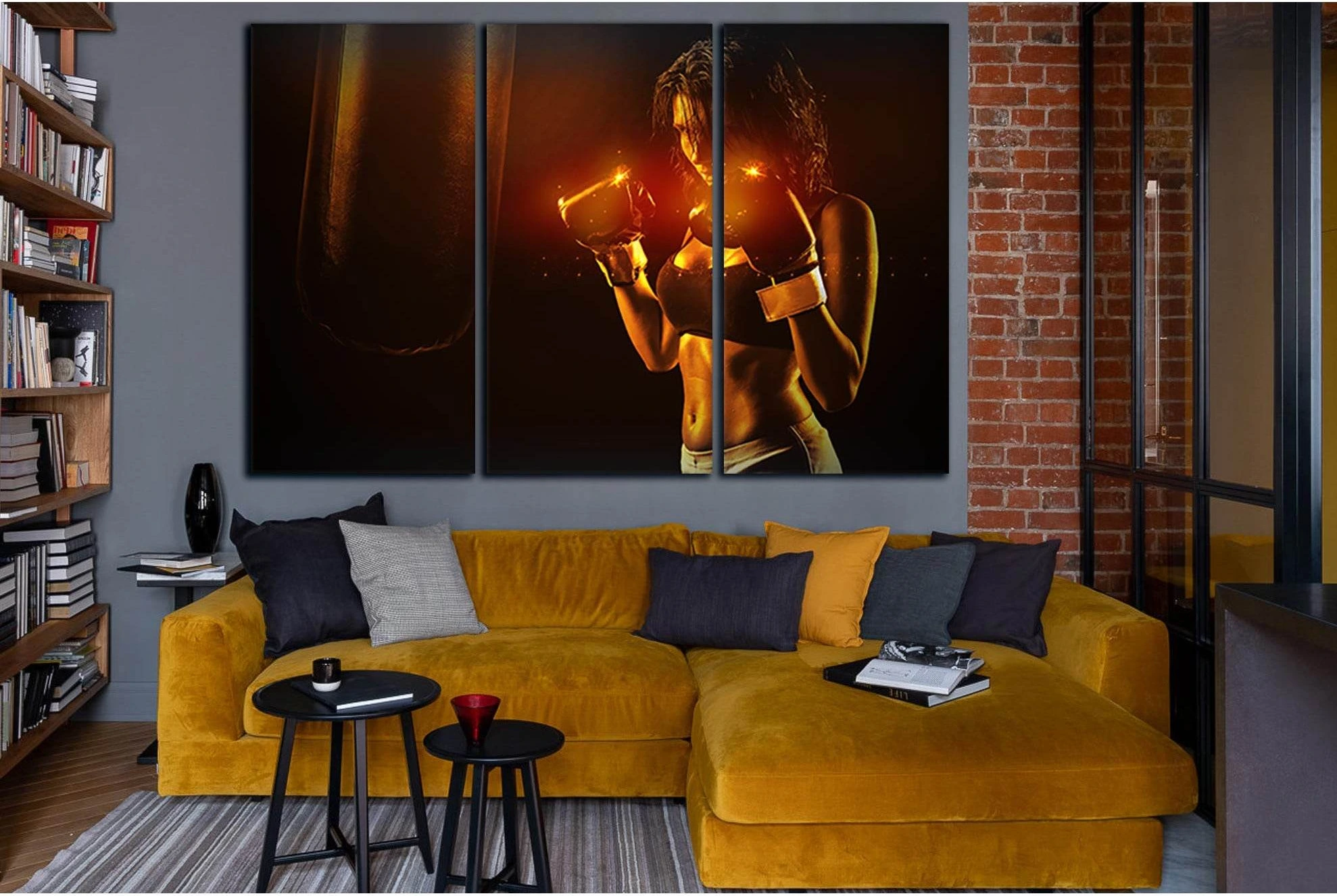 Beautiful Boxer Girl №SL903 Ready to Hang Canvas Print - Zellart Canvas Prints 0new, ALL_Products, Sports & Motivation