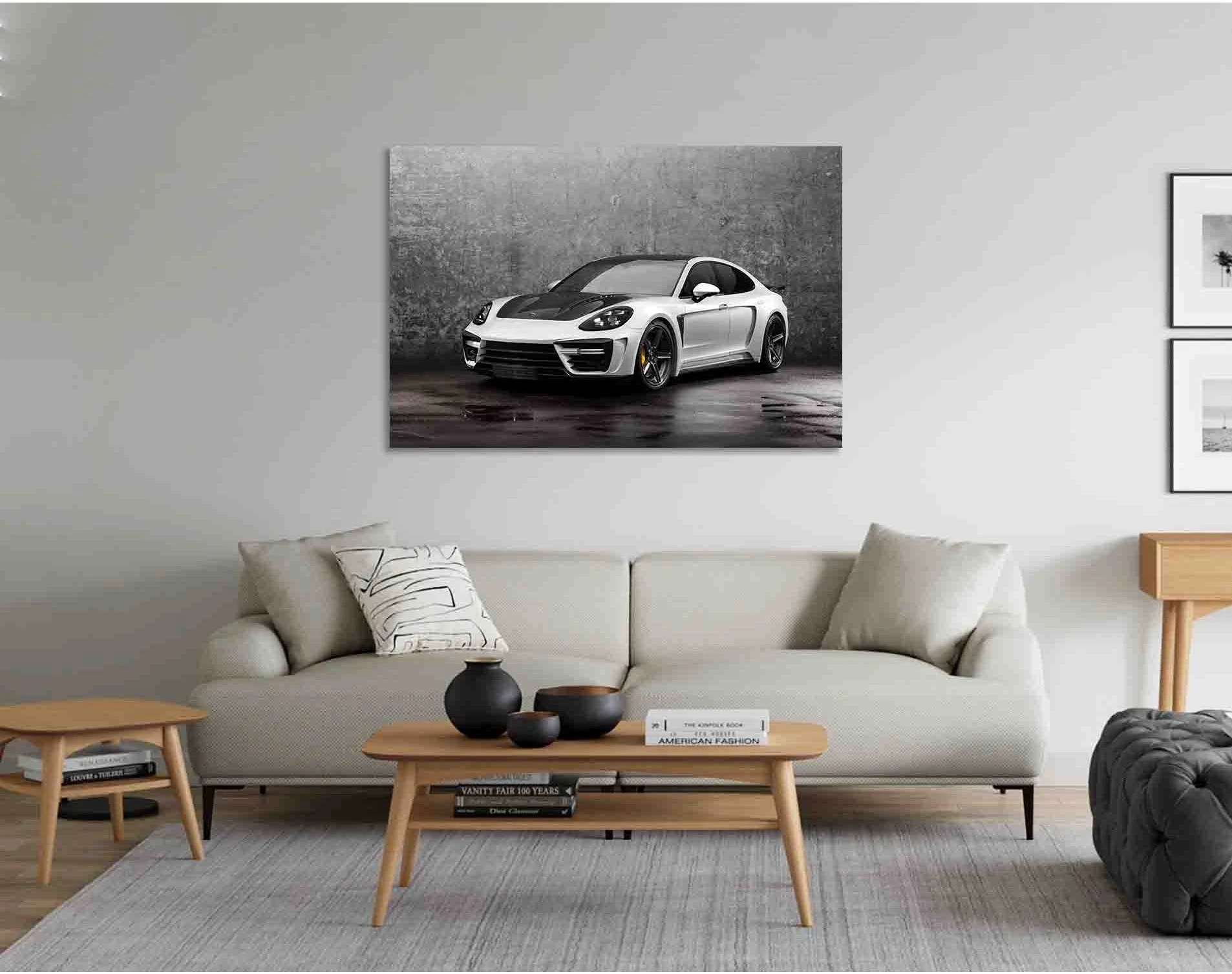 Beautiful car №D2810 Ready to Hang Canvas Print - Zellart Canvas Prints 0new, ALL_Products, Black & White Wall Art