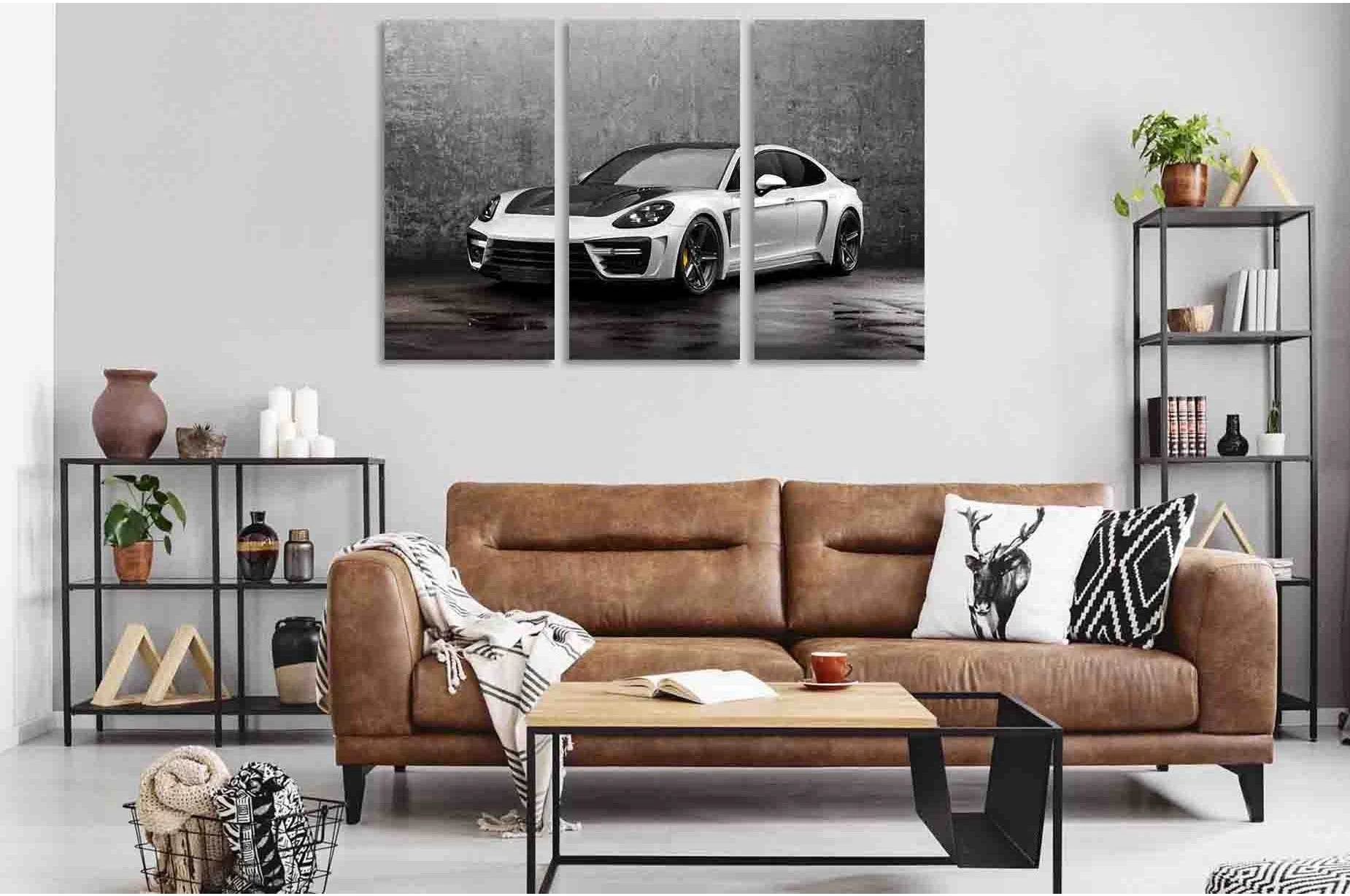 Beautiful car №D2810 Ready to Hang Canvas Print - Zellart Canvas Prints 0new, ALL_Products, Black & White Wall Art