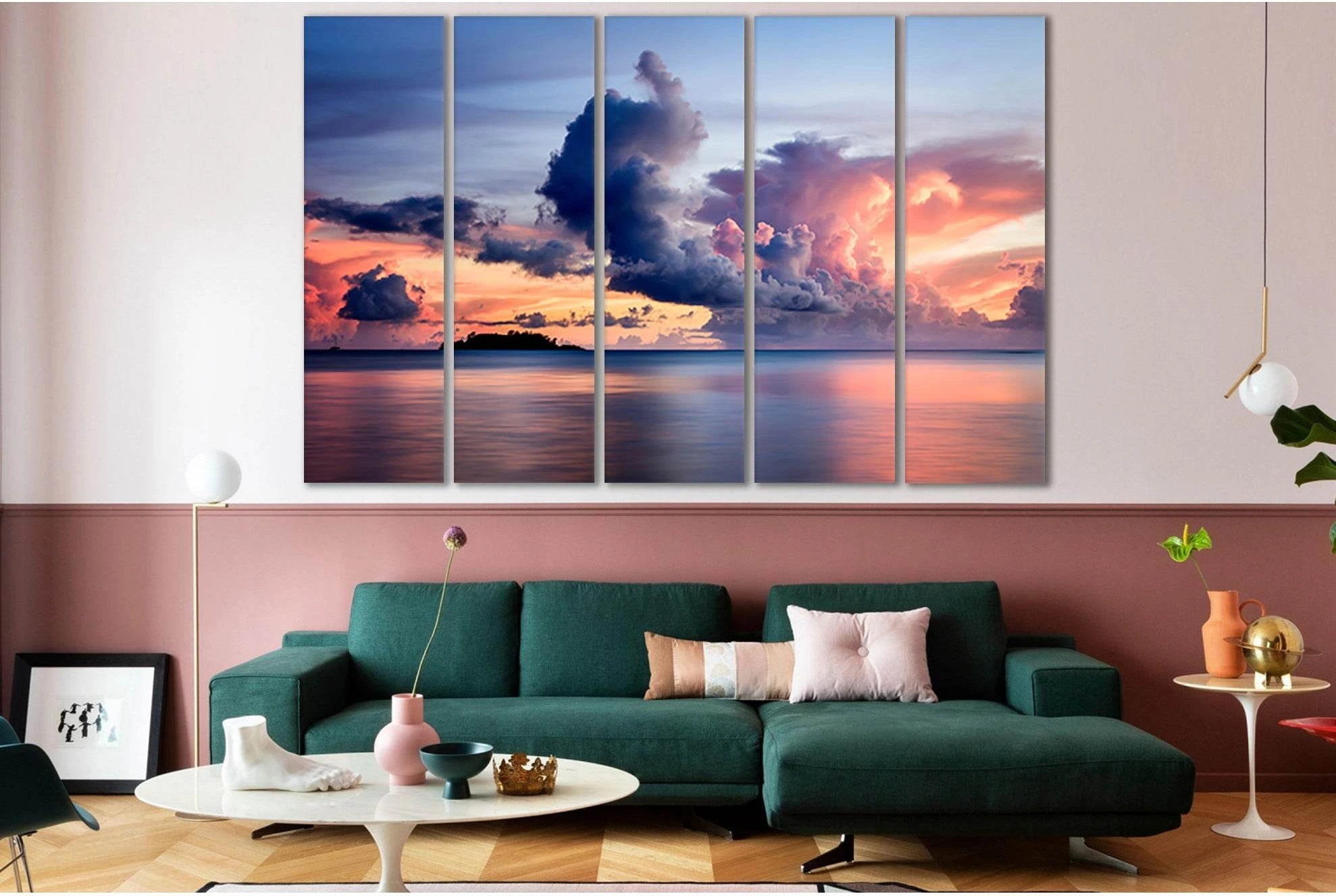 Beautiful Cloud Sea №SL105 Ready to Hang Canvas Print - Zellart Canvas Prints 0new, ALL_Products, Beach Ocean & Waves