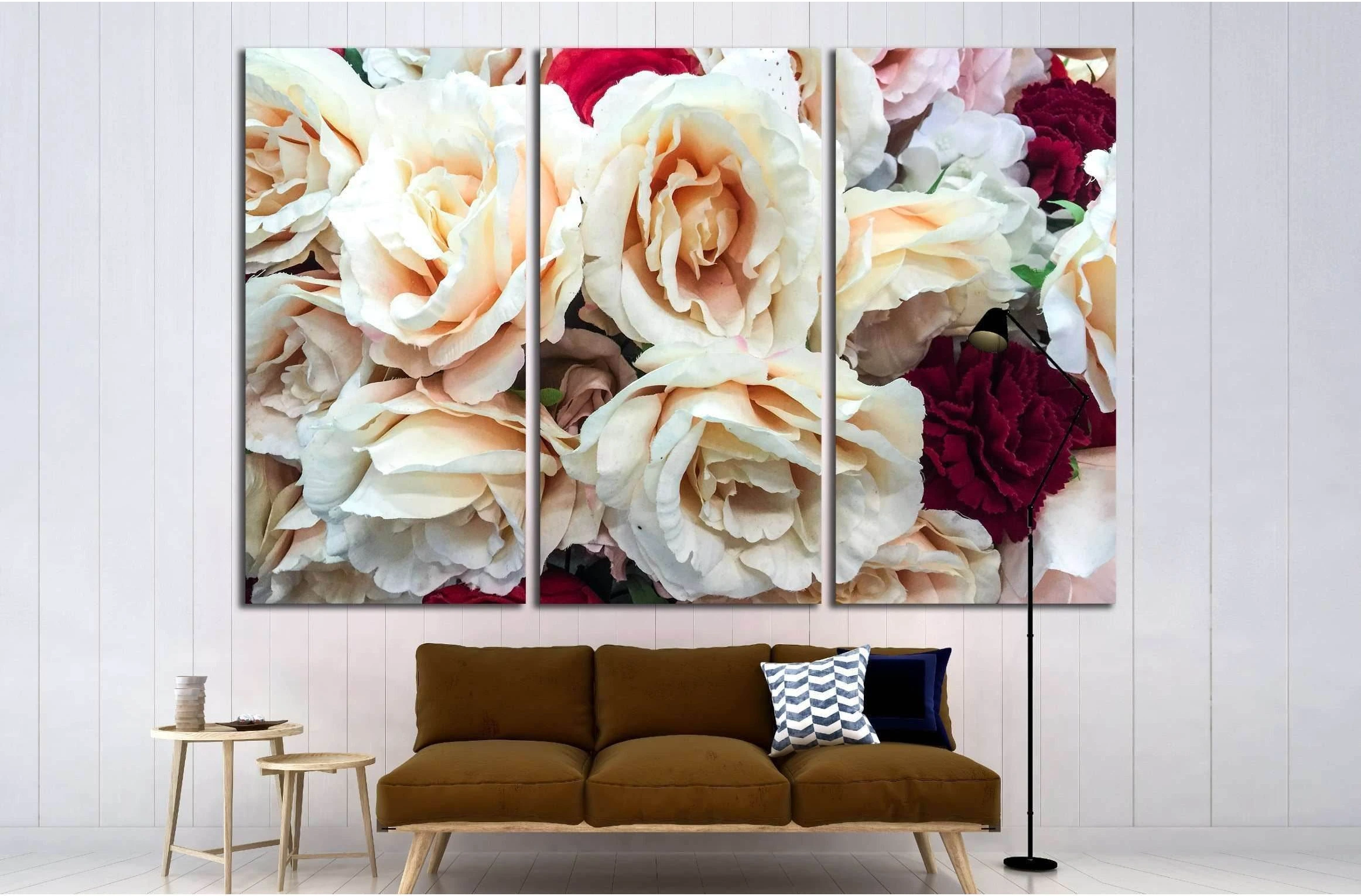 beautiful colorful roses, wedding decorations №2575 Ready to Hang Canvas Print - Zellart Canvas Prints ALL_Products, s-2575